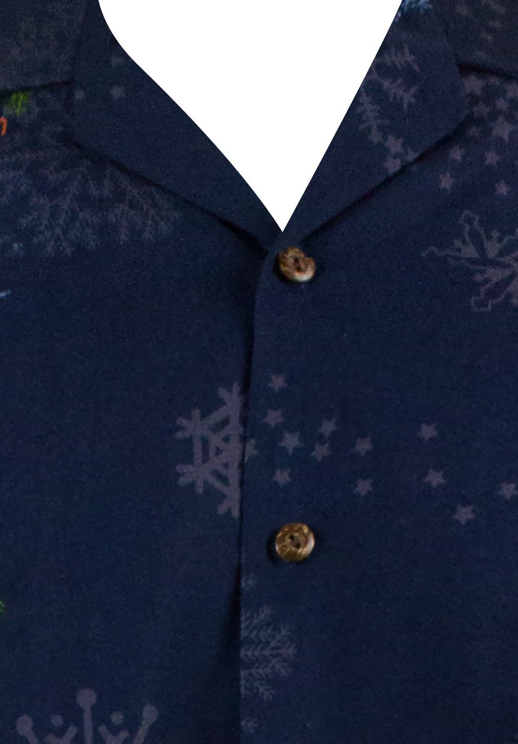 Pacific Legend Hawaiihemd Christmas Vertikal Original Hawaiihemd mit 100% Kokosnuss-Knöpfen