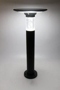 Arnusa LED Außen-Stehlampe Solar Sockelleuchte Wegeleuchte Pollerleuchte 55 cm Gartenlampe, Farbsteuerung, LED fest integriert, Warmweiß, Kaltweiß, 360 lm, Duo Color