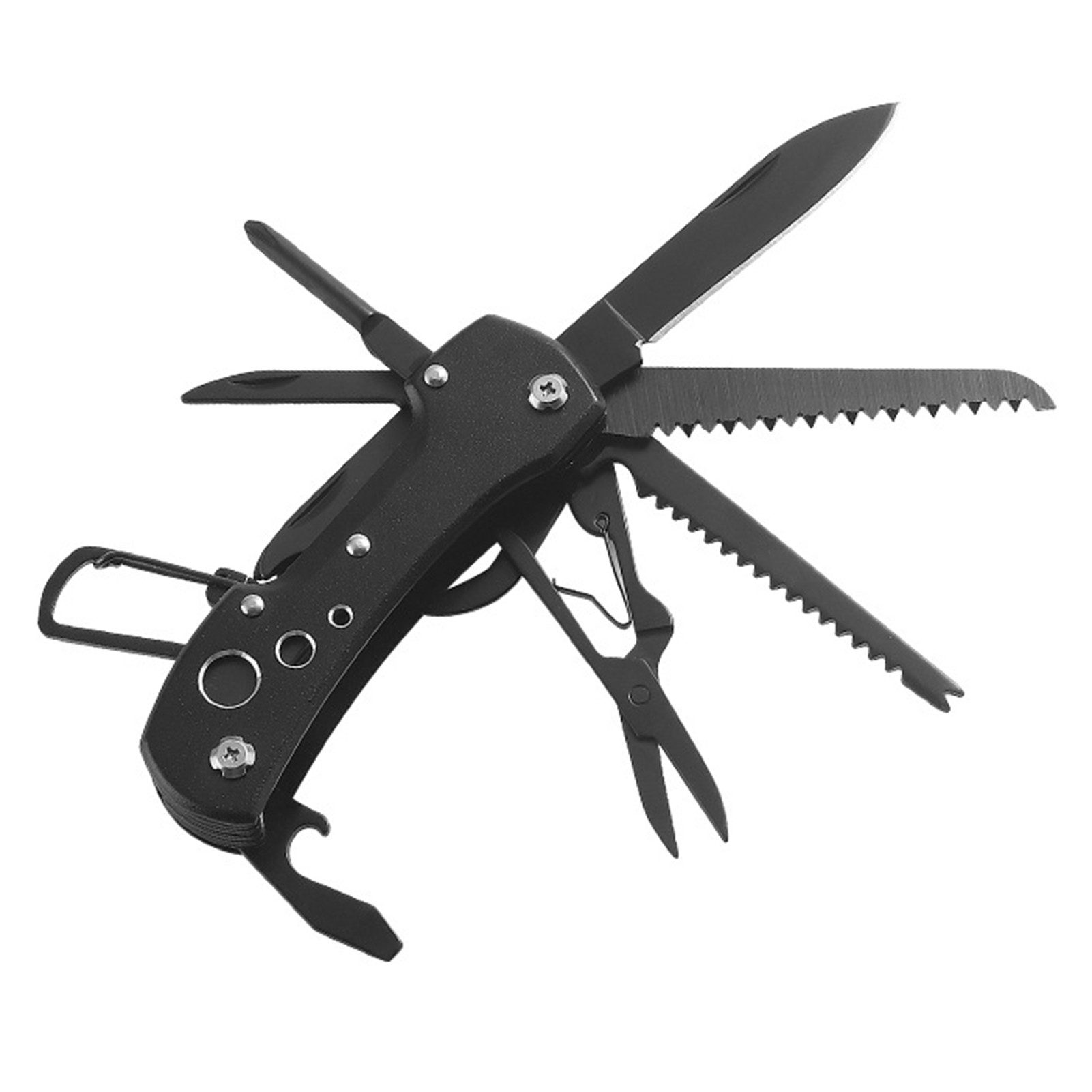 Jumpeak Taschenmesser EDC Messer für Outdoor Camping,Mini Scharf Klappmesser,Multitool, leichtes EDC Taschenmesser mit Griff schwarz,Schraubendreher Funktion
