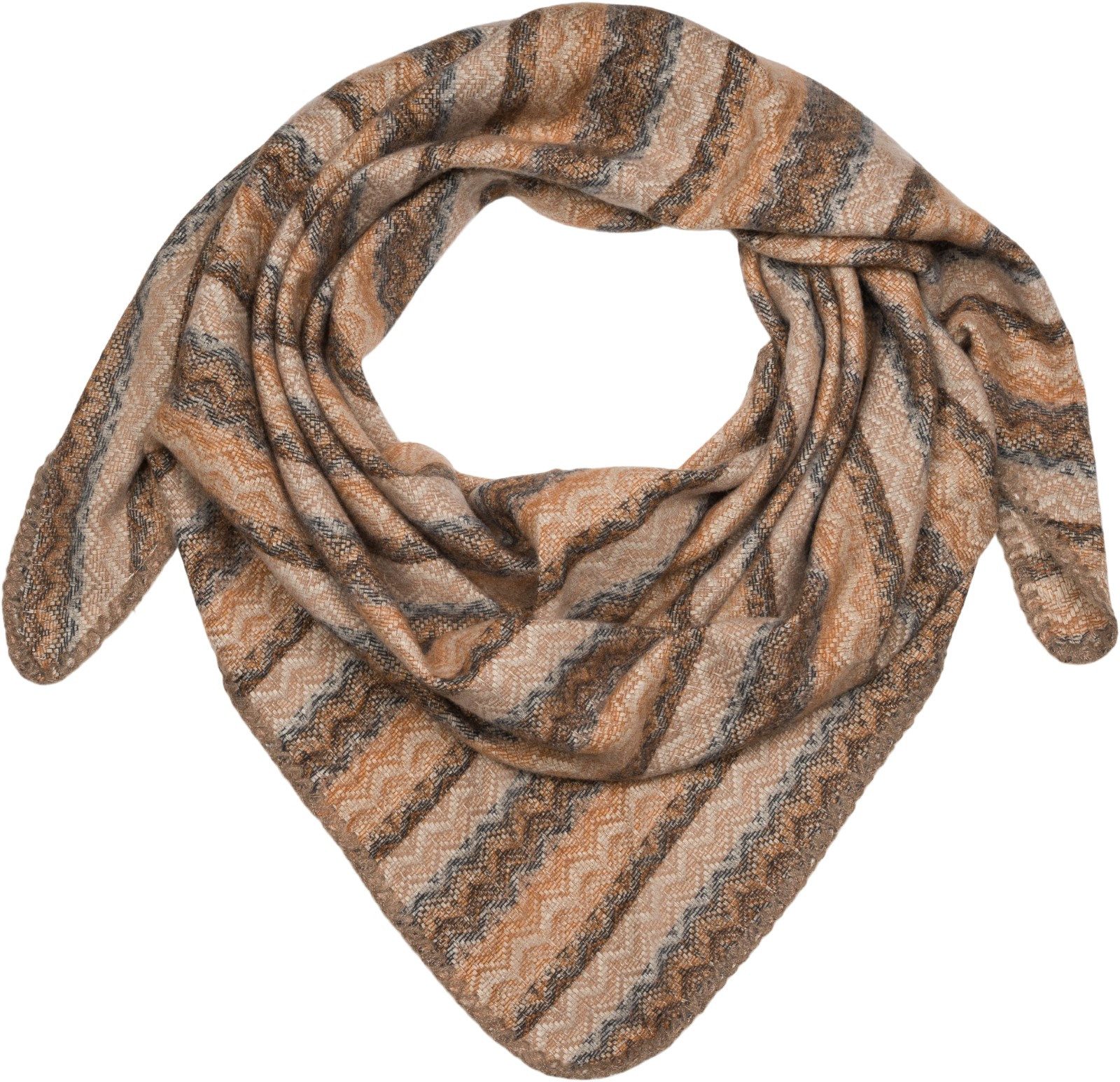 styleBREAKER XXL-Schal Dreieckstuch Zick-Zack Webmuster, (1-St) günstig online kaufen