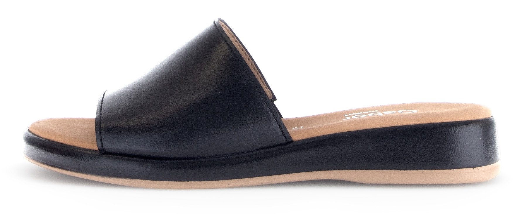 Gabor RHODOS Pantolette, Sommerschuh, Komfortschuh, kleiner Stretcheinsatz, Weite G (weit)