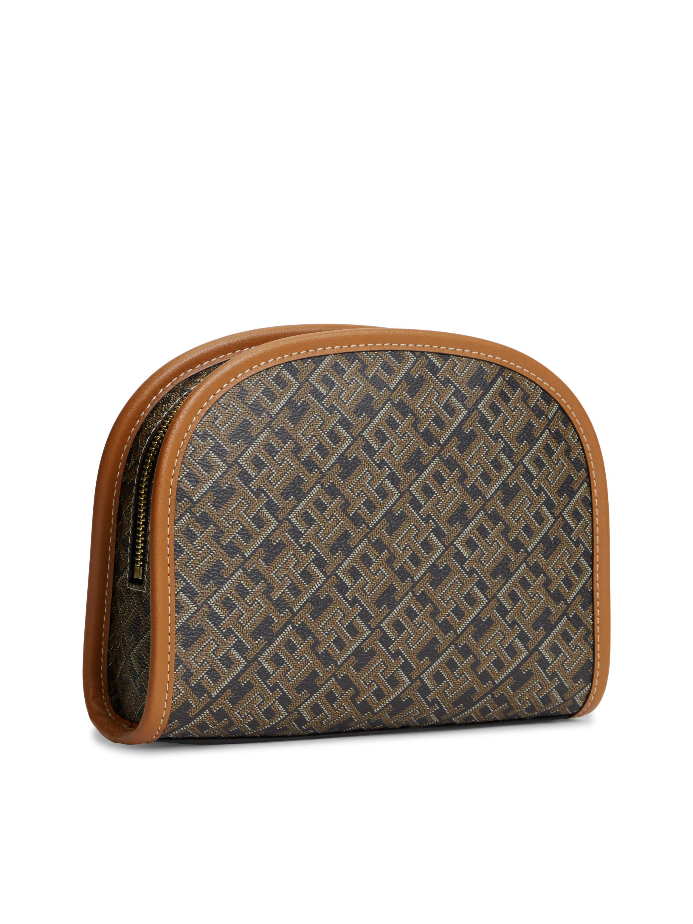Tommy Hilfiger Kulturbeutel TH ICON WASHBAG MONO PRINT, Unisex Waschbeutel, Minibag mit TH-Allover-Print