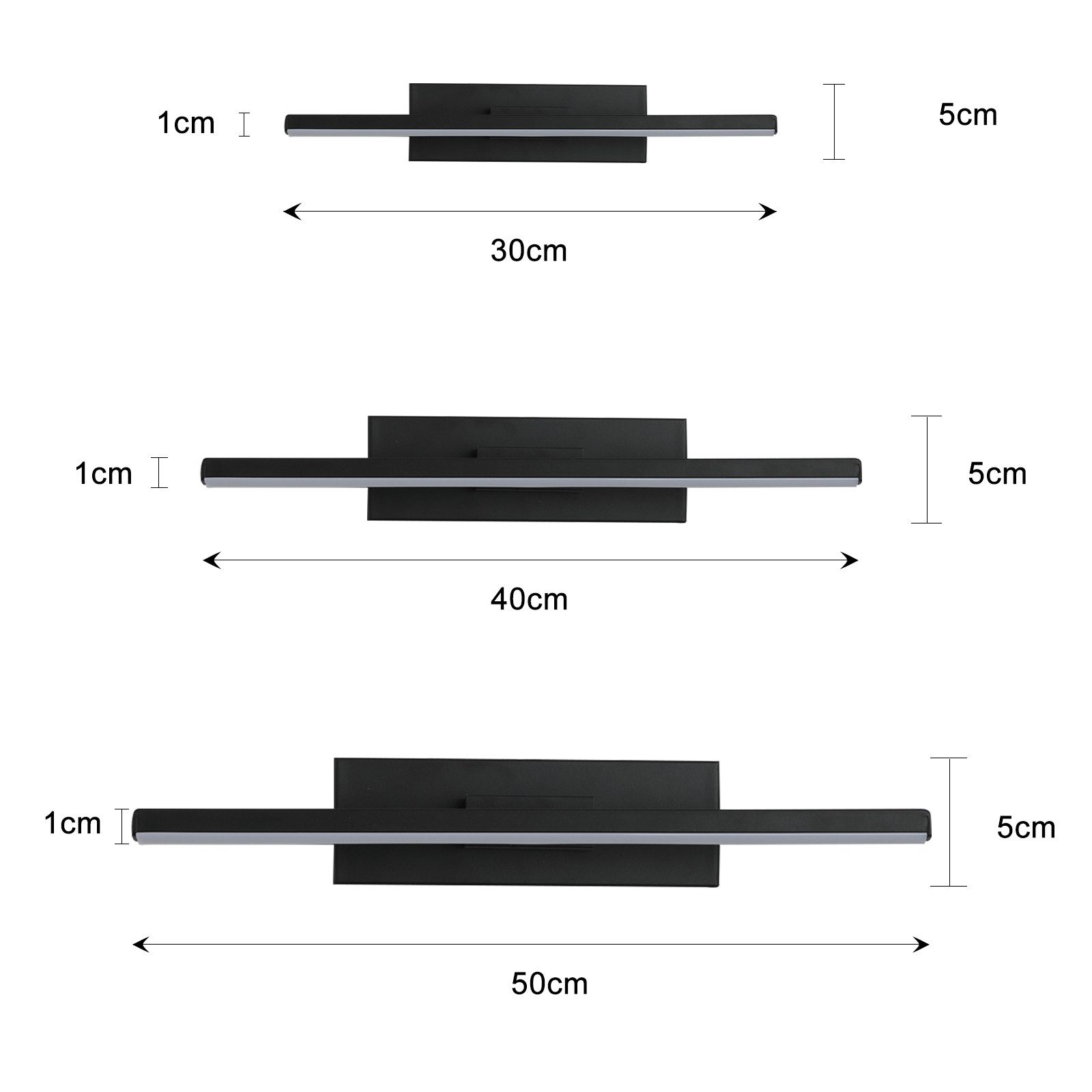 Rosnek LED Wandleuchte Modern, 3 Farben, 330° drehbar, Leselicht für Schlaf günstig online kaufen
