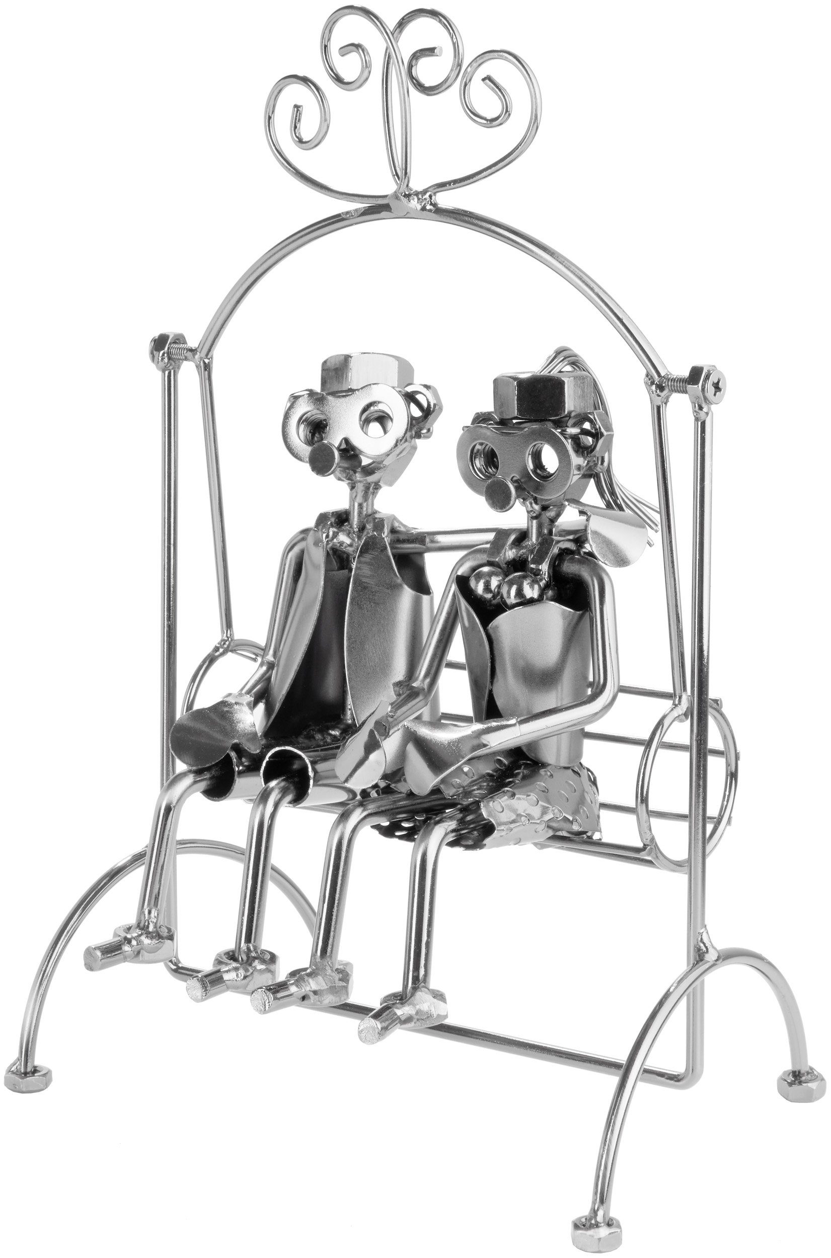 BRUBAKER Dekofigur Schraubenmännchen Liebespaar auf Schaukel günstig online kaufen