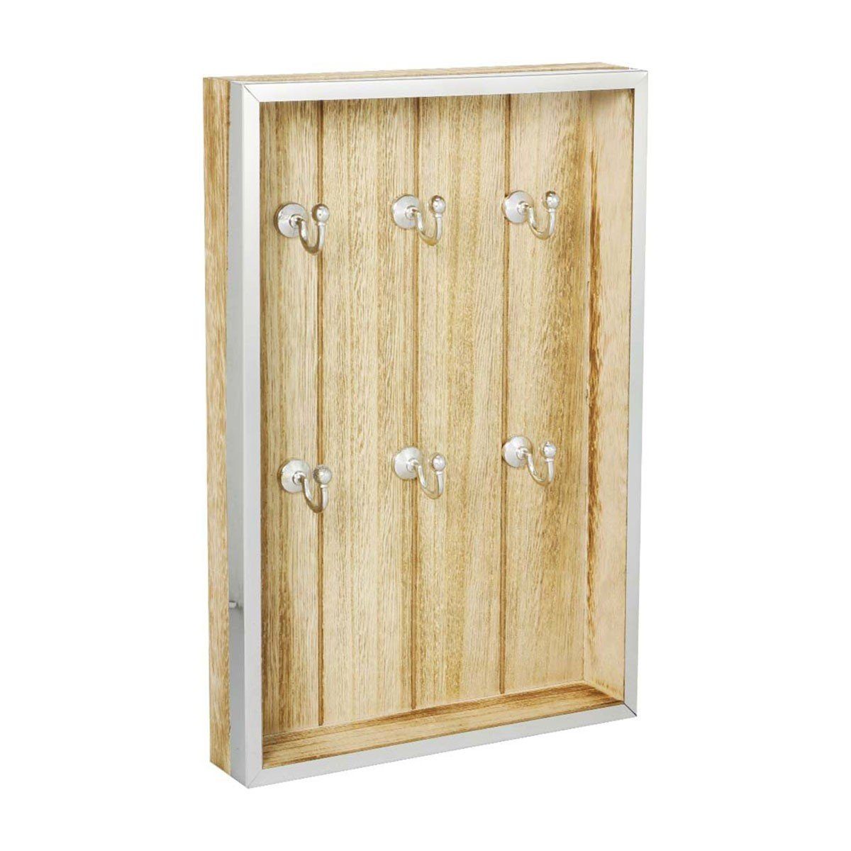 Dekonaz Schlüsselanhänger Set Schlüsselanhänger aus Holz mit Silber Rahmen 20x30cm