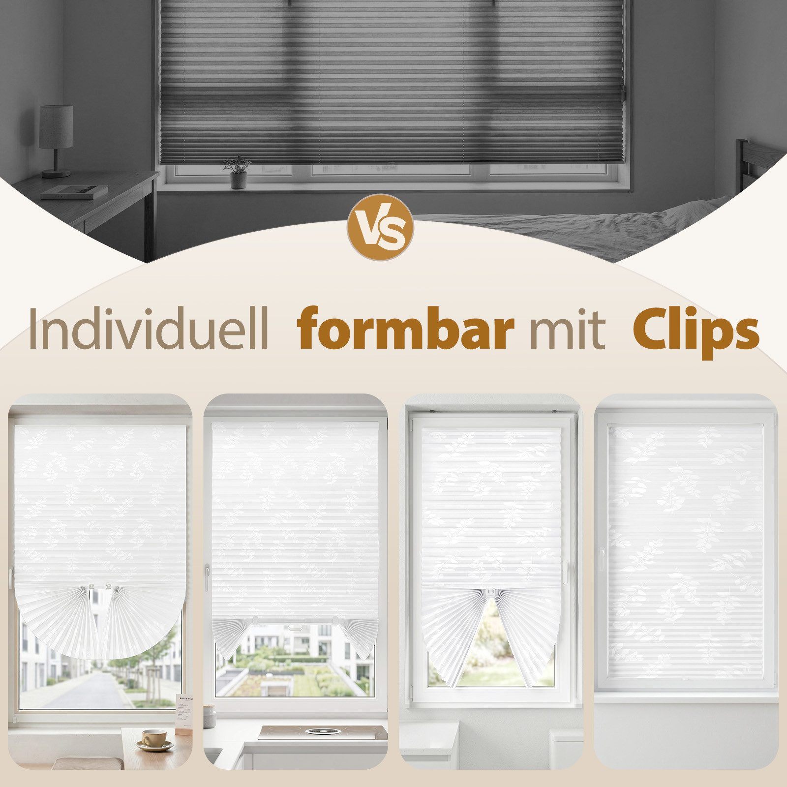Sekey Plissee 2pcs ohne Bohren zum Kleben Rollo Dachfensterplissee Klebefix Plissee, blickdicht, Klebefix Plissee, 2er-Set, Innovative Klebemontage, Individuell – Bild 4 von 5