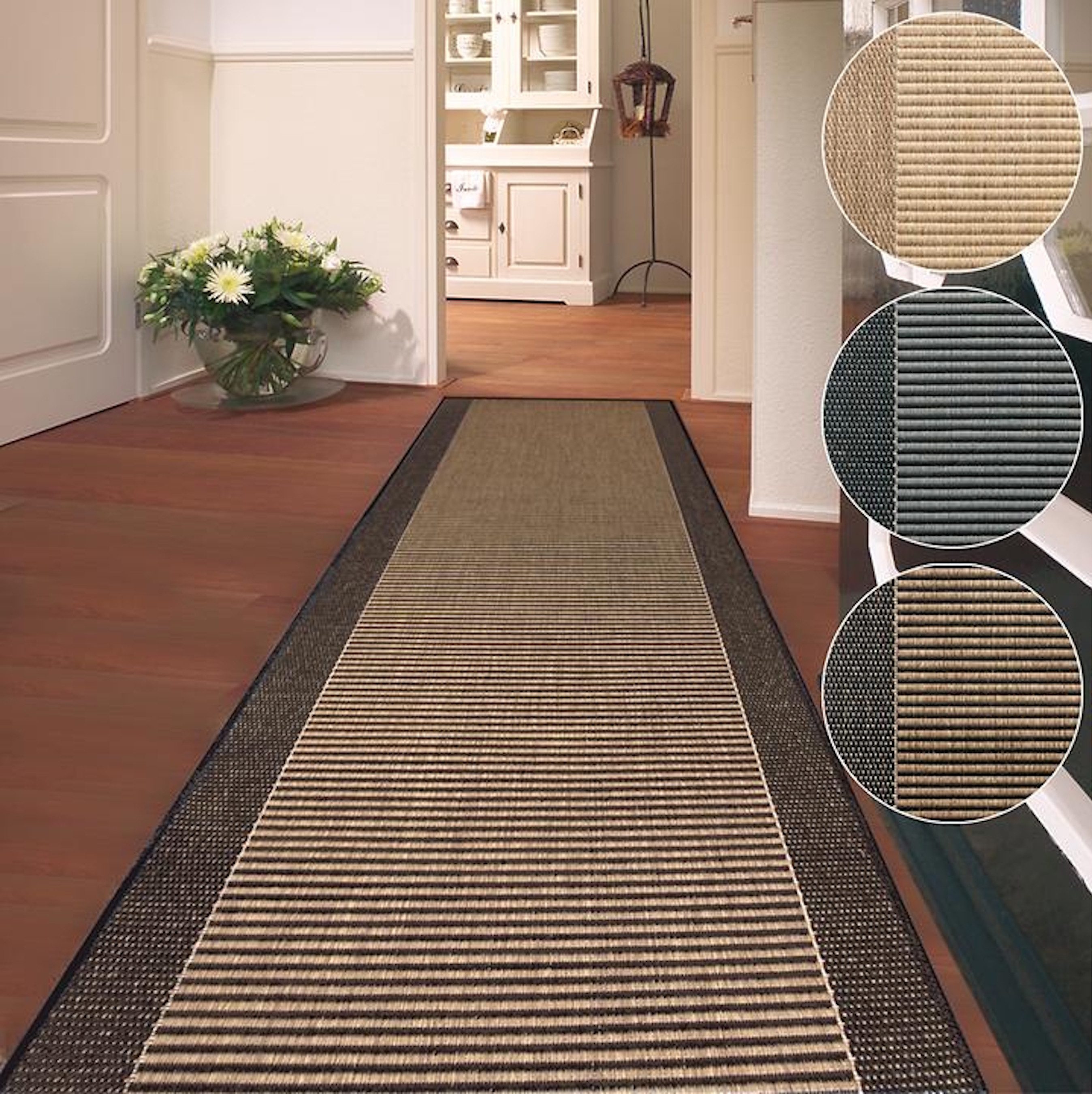 Mertex Läufer Teppichläufer Rom Meterware Flurteppich flach gewebt mit Kett günstig online kaufen