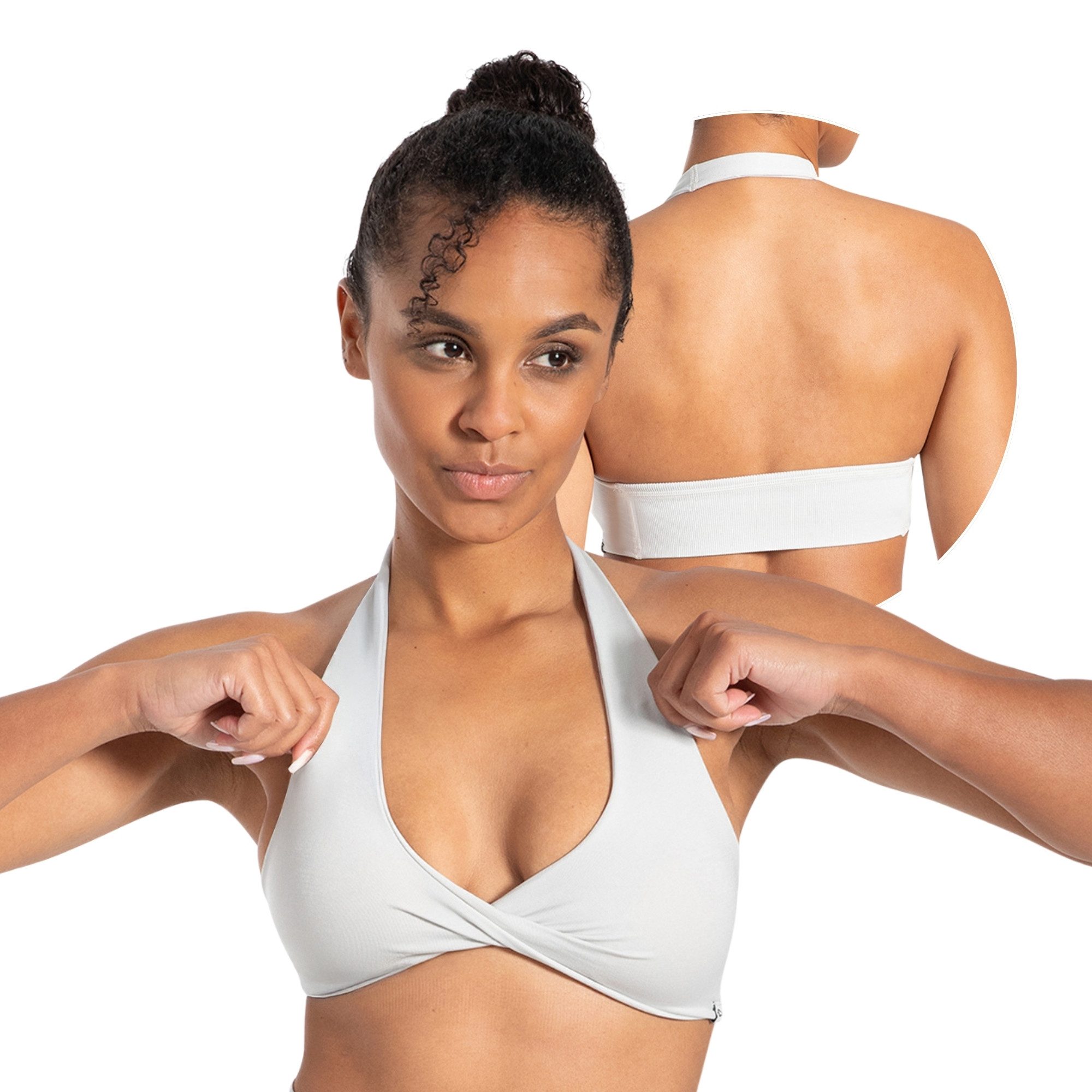 Smilodox Sport-BH Myrah Twisted, Shaped Fit Wickel-V-Ausschnitt & offener R günstig online kaufen