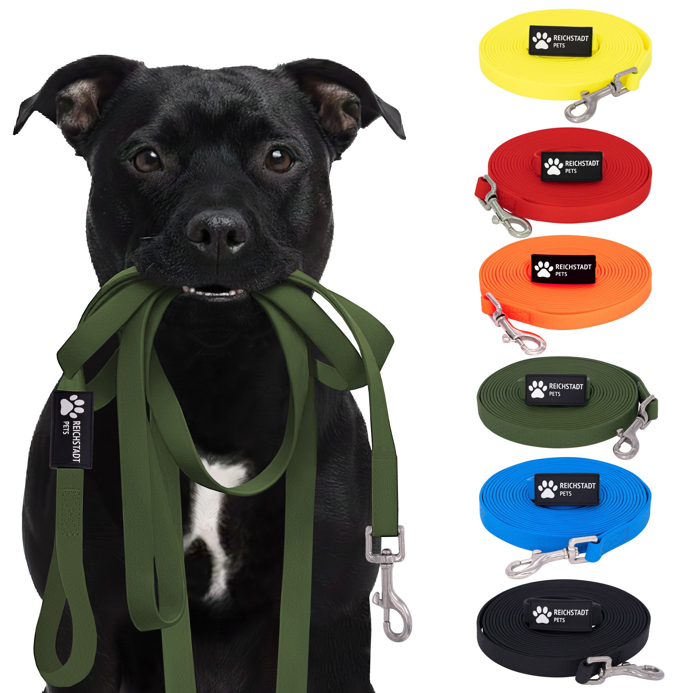 Reichstadt Hundeleine RS Pets Führleine Texturierte PVC 25RSP085, PVC, Weiche Handschlaufe mit Soft-Wrist-Strap