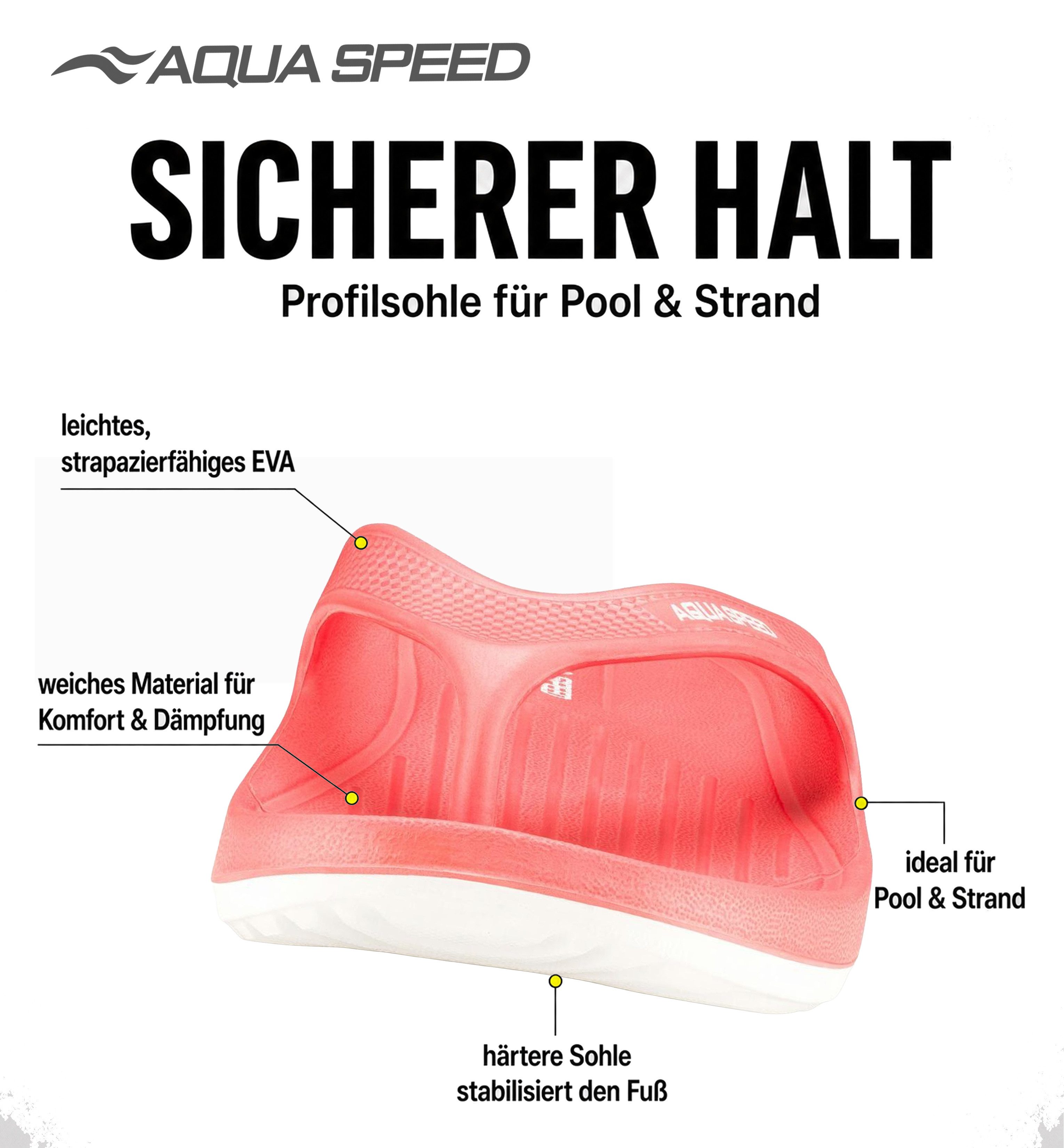 Aqua Speed Alcano Damen und Herren Zehentrenner Badesandalen Gr.36-45 Badezehentrenner