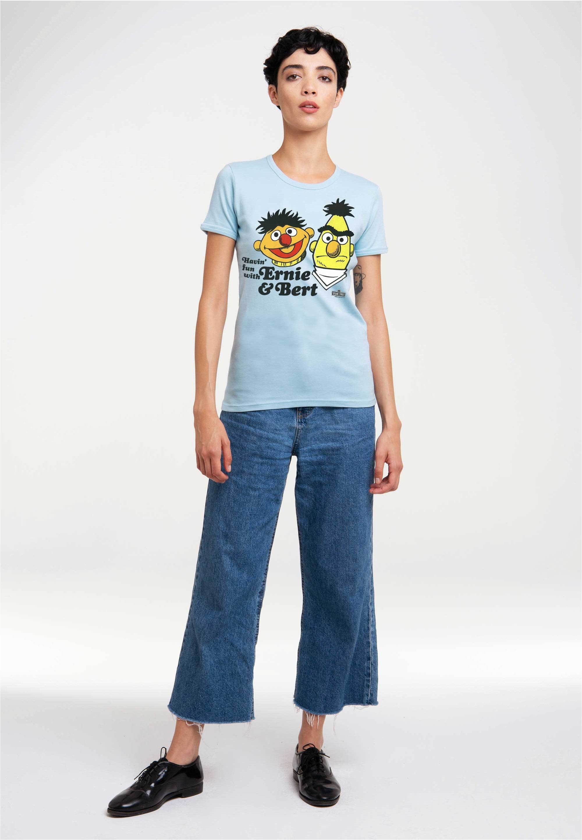 LOGOSHIRT T-Shirt Ernie und Bert mit lizenziertem Originaldesign günstig online kaufen