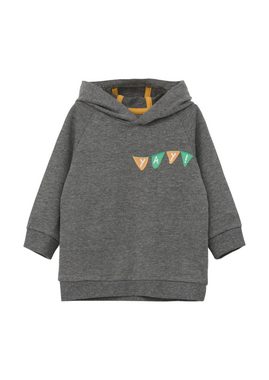 s.Oliver Sweatshirt Kapuzensweater mit gummiertem Print-Detail