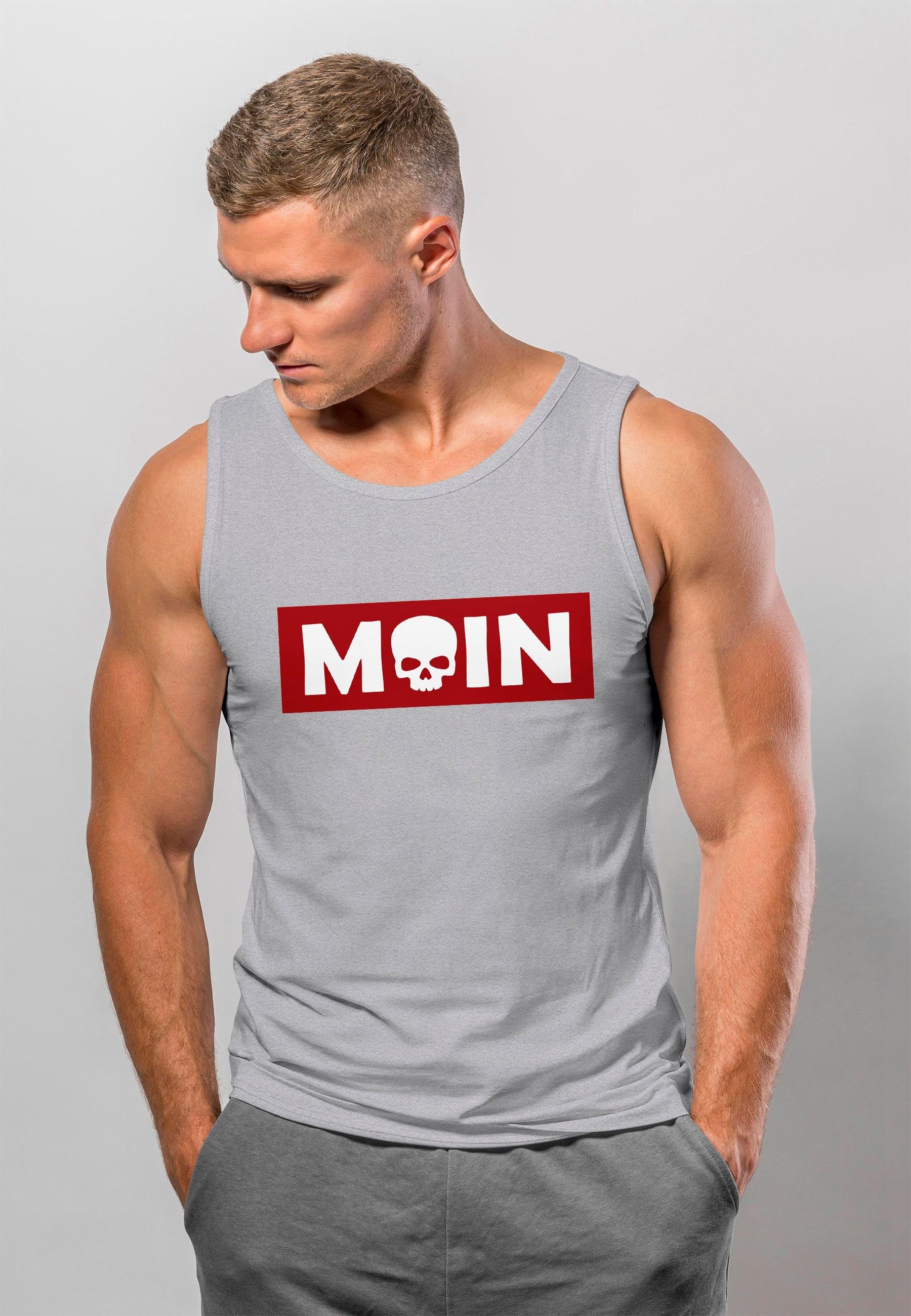 Neverless Tanktop Herren Tank-Top Schriftzug Moin günstig online kaufen