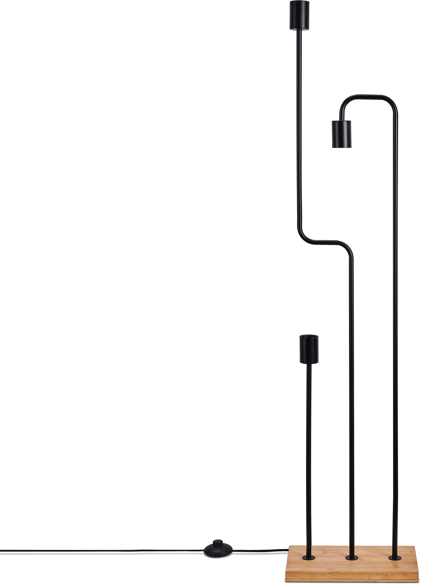 Paco Home Stehlampe GERALT, ohne Leuchtmittel, LED Stehlampe Wohnzimmer Schlafzimmer Esszimmer Büro Leselampe E27