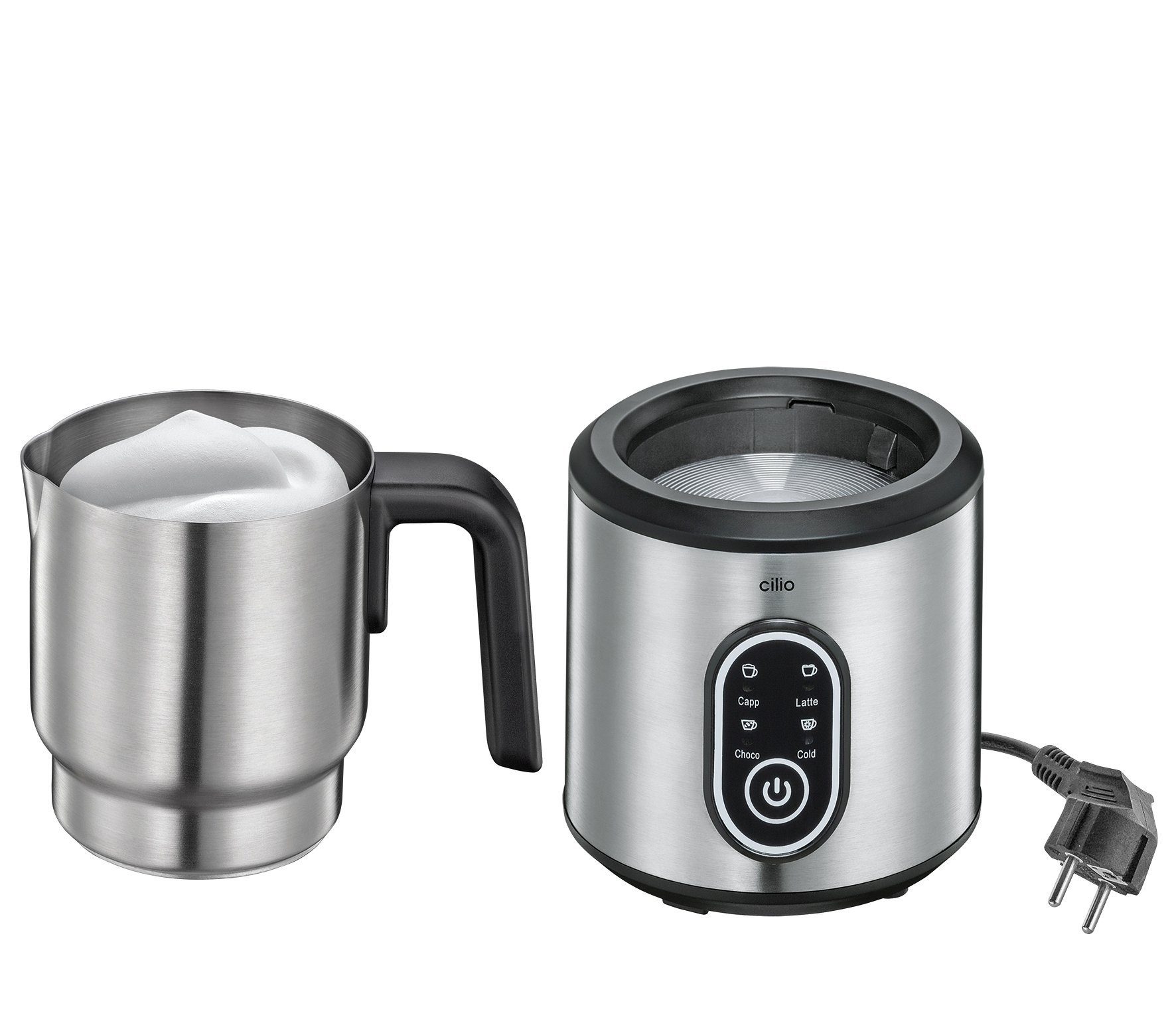 Cilio Milchaufschäumer Milchaufschäumer Milchschäumer Induktion Edelstahl cilio PERFETTO, 500,00 W