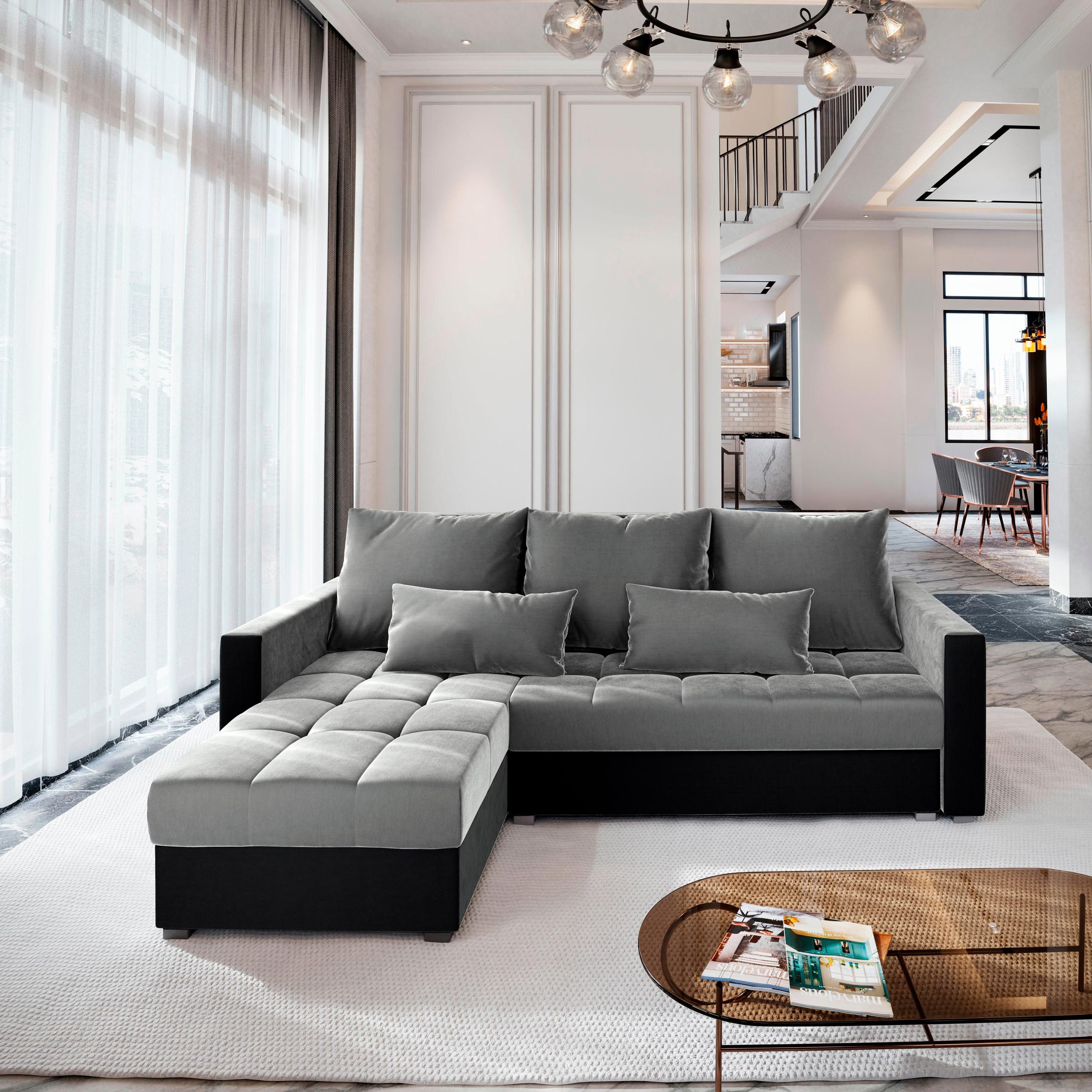 Masseno Ecksofa KOS PIK mit Schlaffunktion L-Form, Sofa mit Bettkasten günstig online kaufen