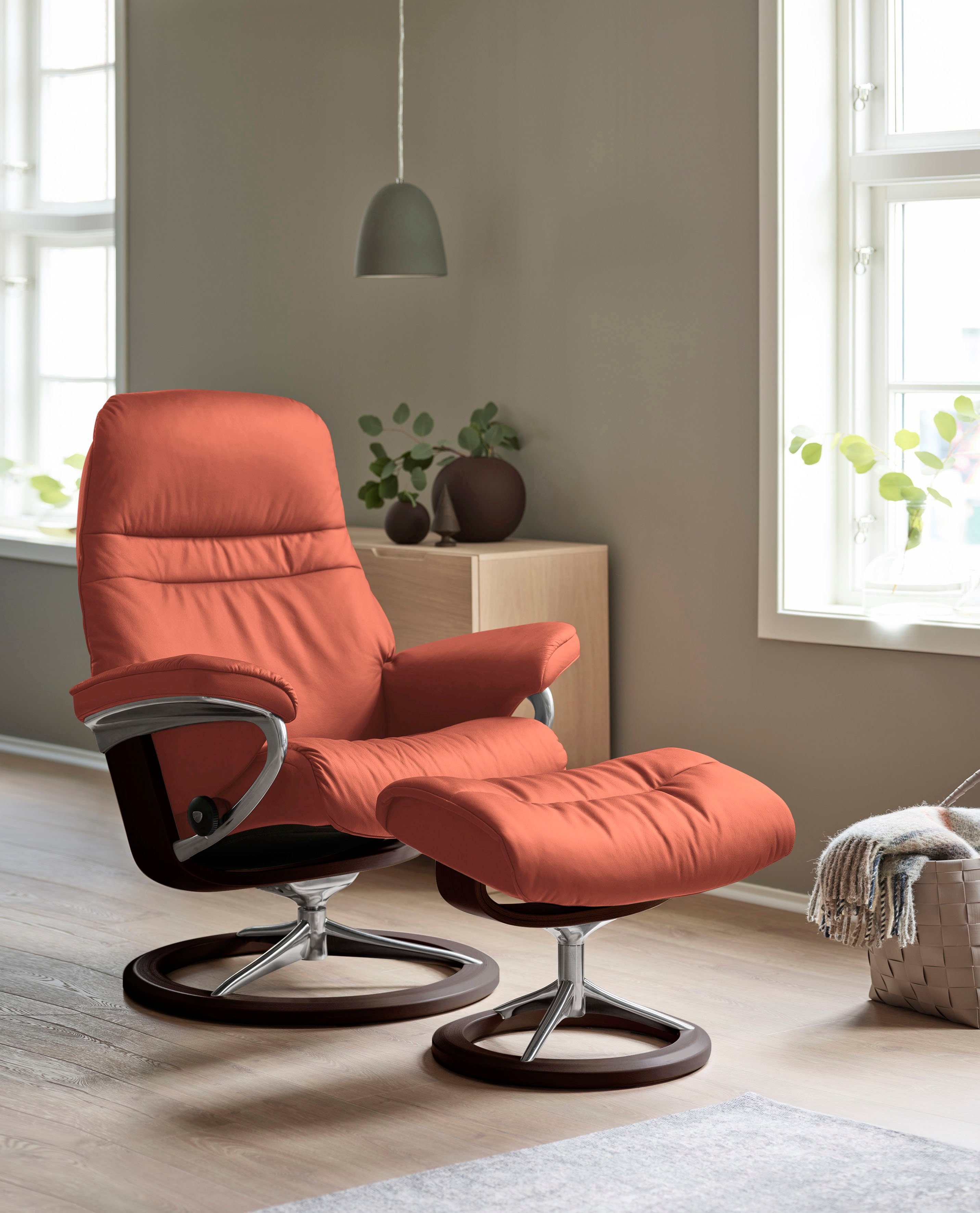 Stressless® Relaxsessel Sunrise, mit Signature Gestell S, Braun Base, Größe