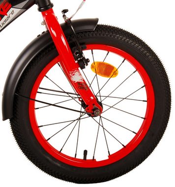 Volare Kinderfahrrad Kinderfahrrad Thombike für Jungen 16 Zoll Kinderrad in Schwarz Rot