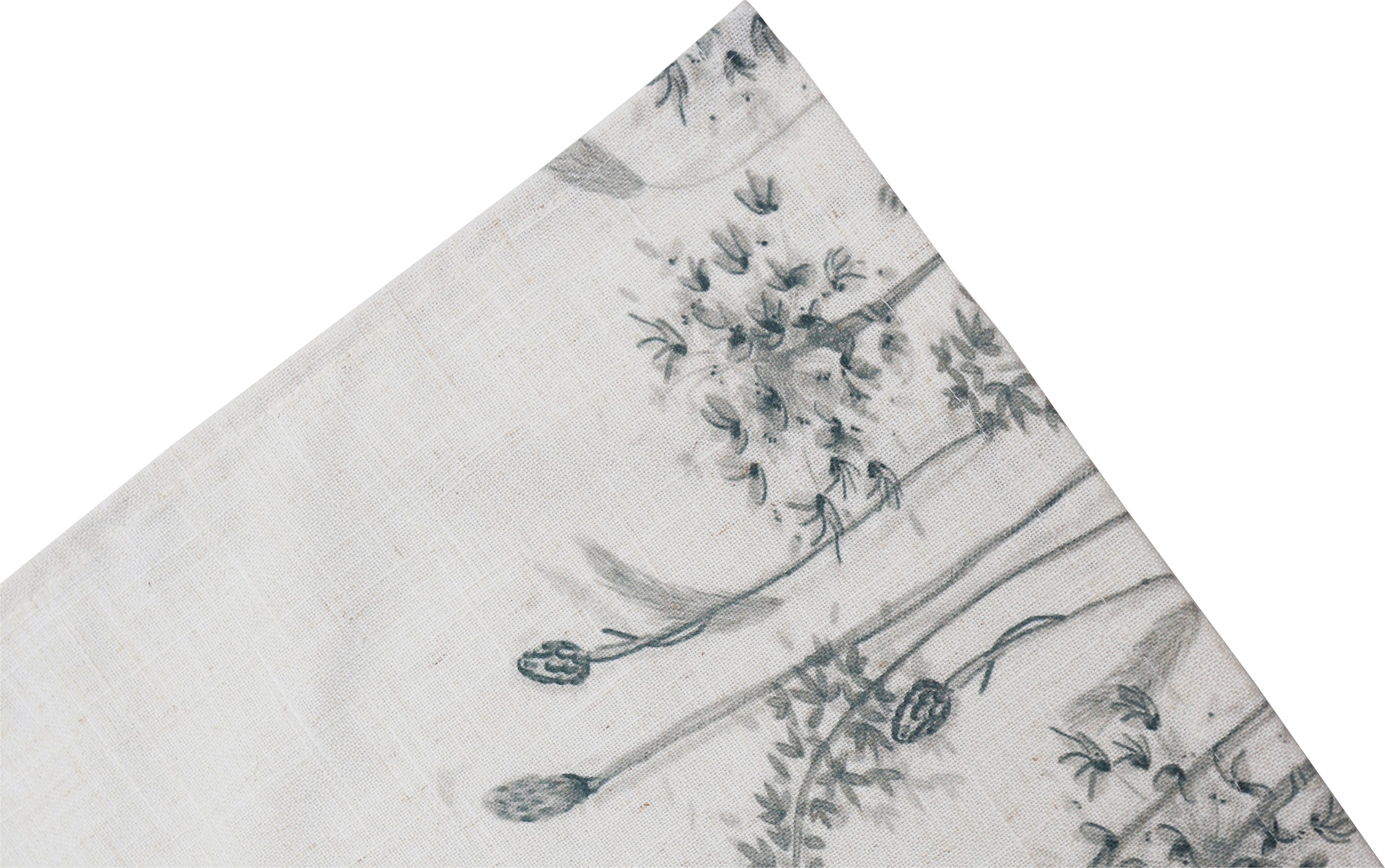 OTTO home Scheibengardine Yllner (1 St), Stangendurchzug, blickdicht, Polyester, Leinen-Look, florales Motiv, verschiedene Größen