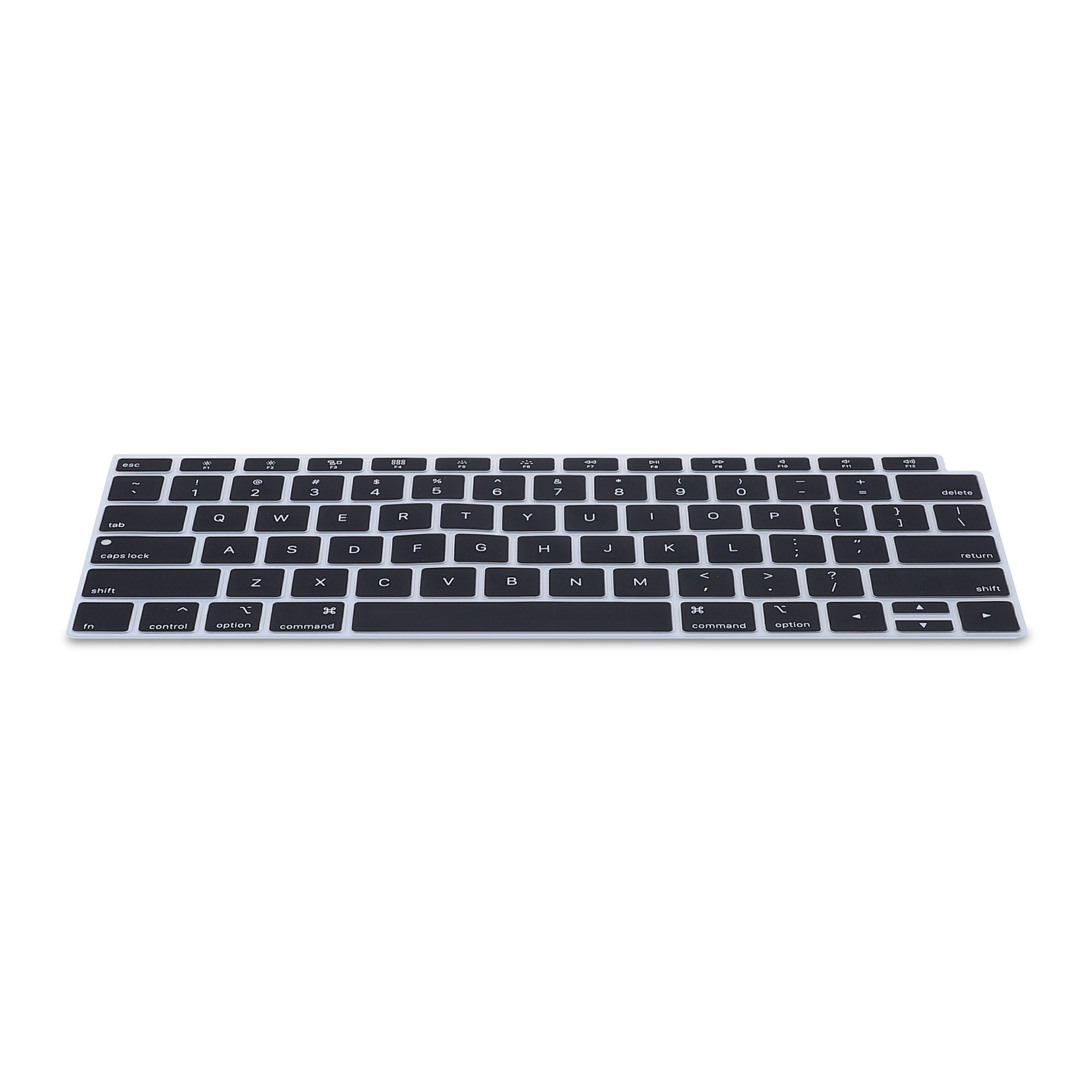 kwmobile Aufbewahrungstasche Silikon Tastaturschutz für Apple MacBook Air  13" 2018 2019 2020 A1932, QWERTY US Keyboard Cover Abdeckung - Schwarz