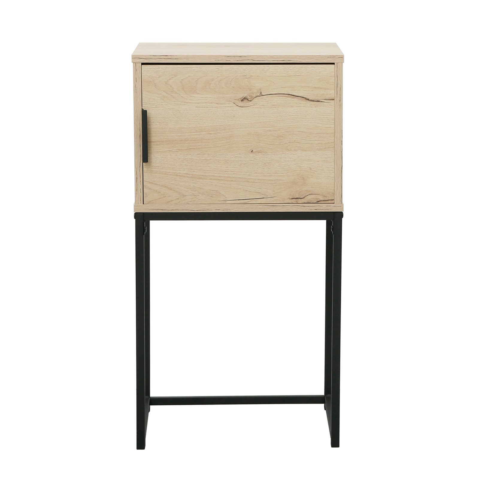 HTI-Living Beistelltisch Konsolentisch Cedrik 40 cm mit Tür Artisaneiche-Schwarz (Stück, 1-St., 1 Konsolentisch)