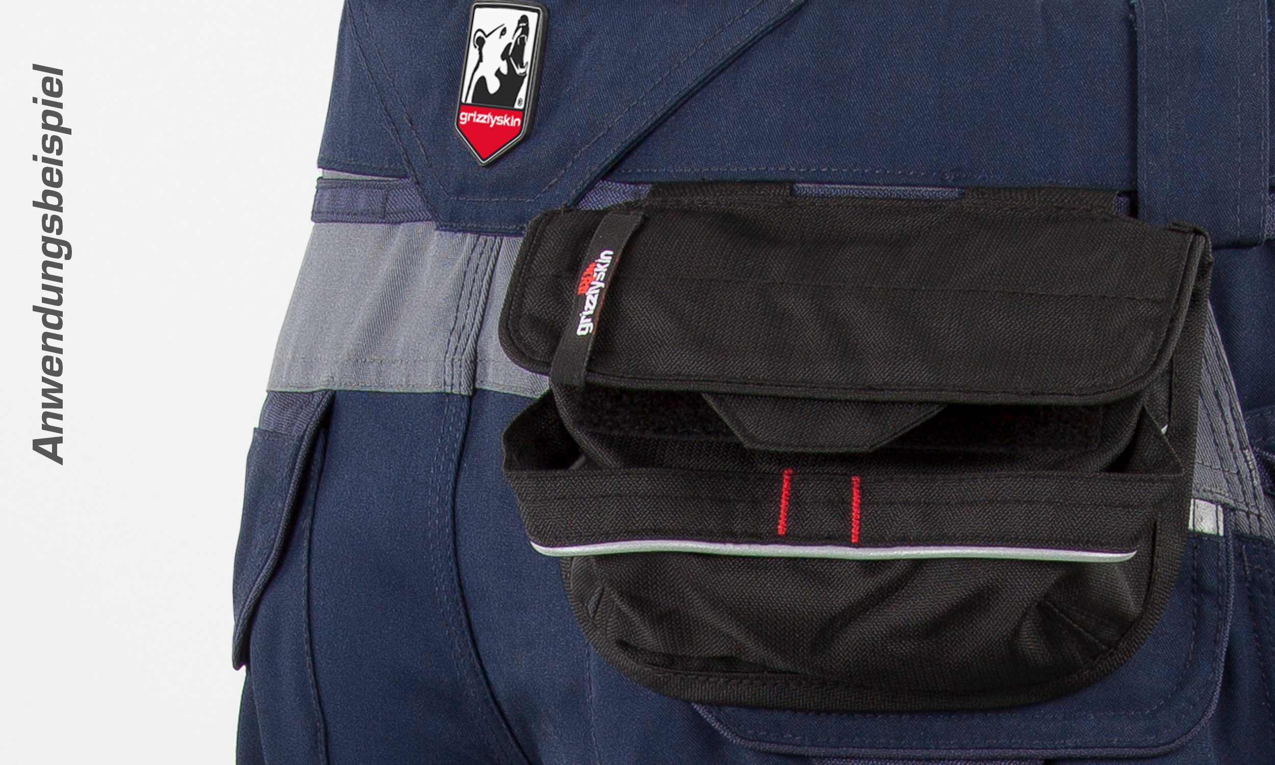 Qualitex Workwear Arbeitshose Material-Gürteltasche IRON aus Cordura - viel Stauraum für Werkzeuge (1-tlg) inklusive spezielle Befestigung für IRON Kollektion