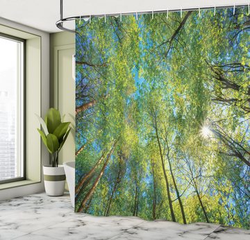 Abakuhaus Duschvorhang Moderner Digitaldruck mit 12 Haken auf Stoff Wasser Resistent Breite 175 cm, Höhe 180 cm, Wald Willow Flora in der Natur