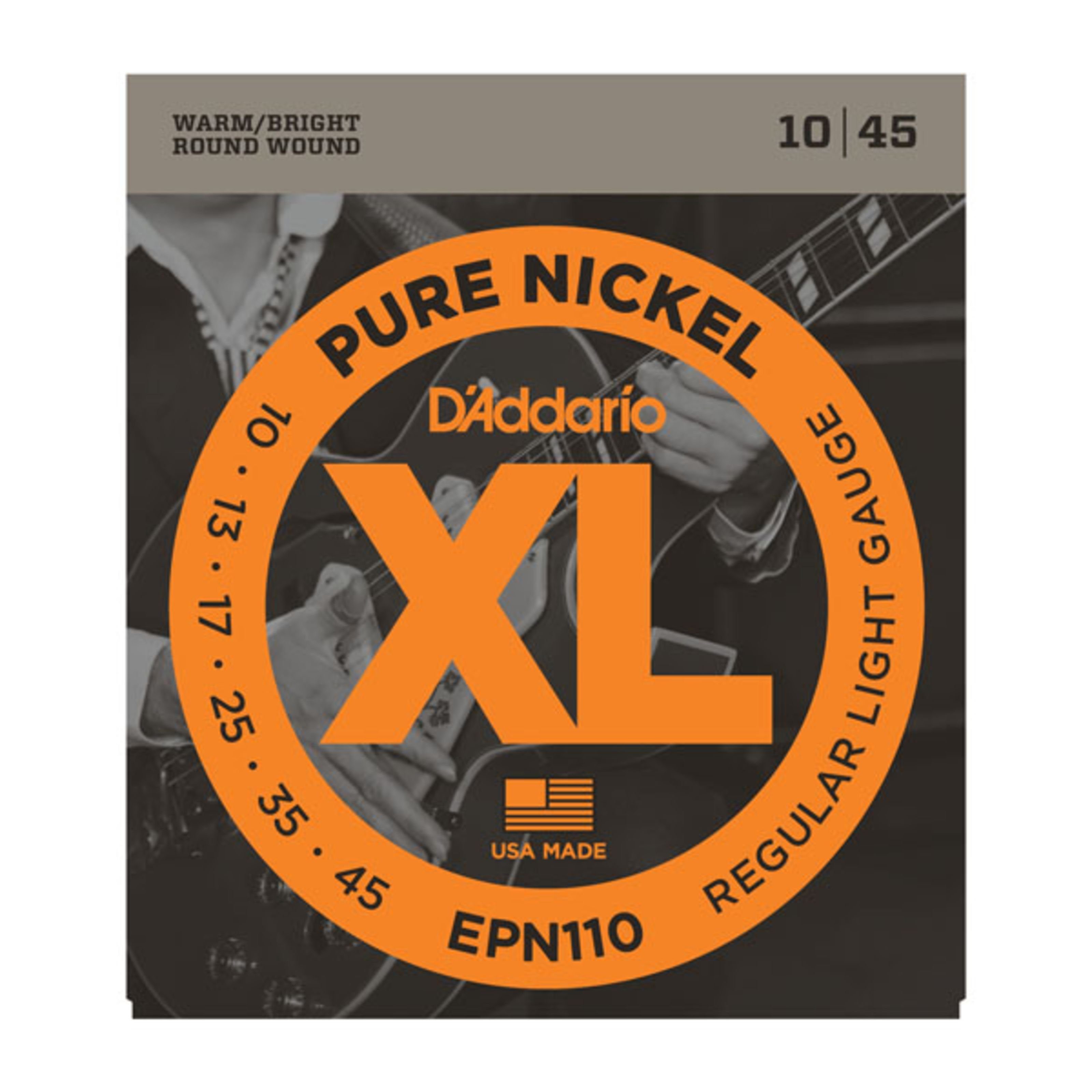 Nickel - Daddario Pure EPN110 10-45 Light Regular E-Gitarrensaiten Spielzeug-Musikinstrument,