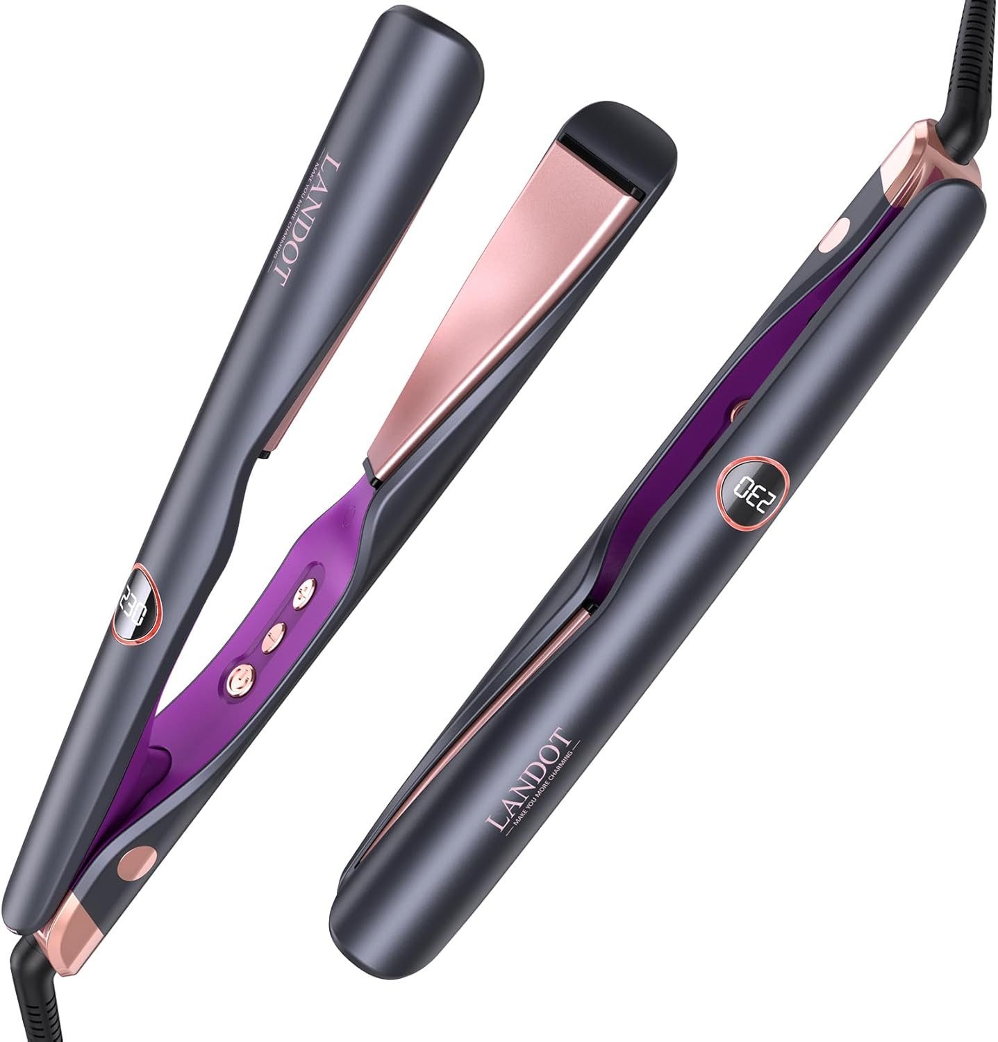 Glätteisen 2in1 Haarglätter Lockenstab Keramik Ionen