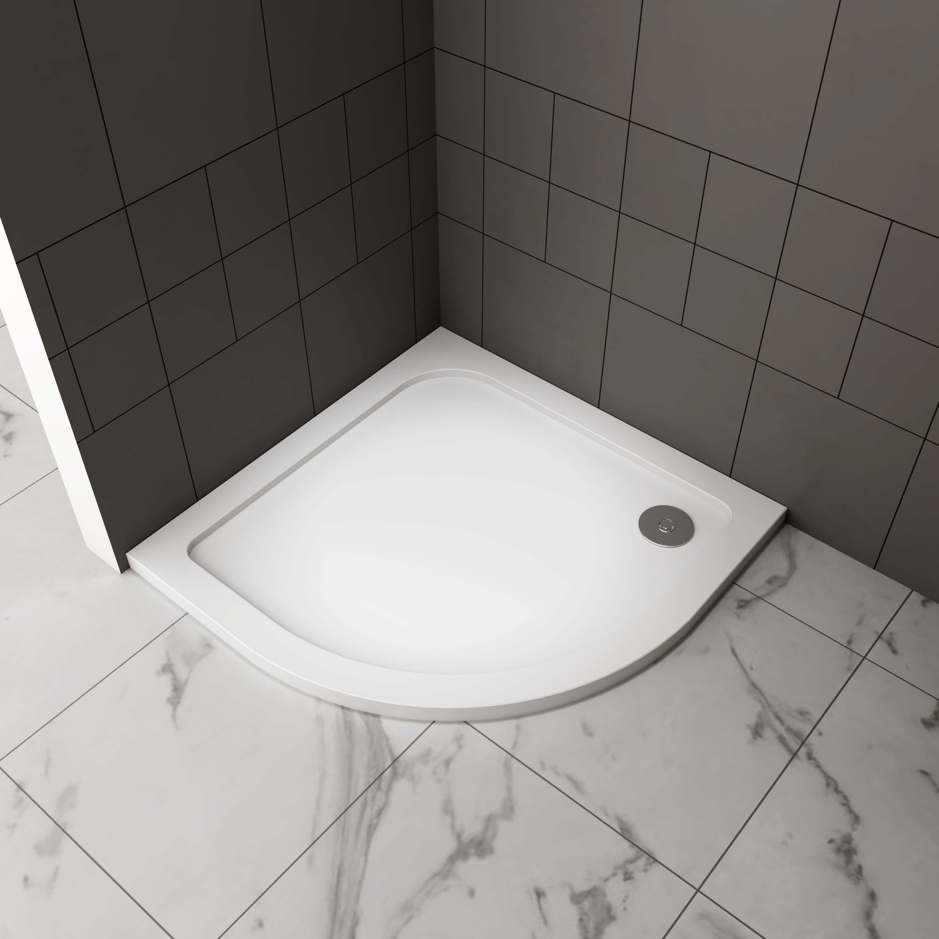 Duschparadies Duschwanne 90mm Abfluss Viertelkreis Duschtasse günstig online kaufen