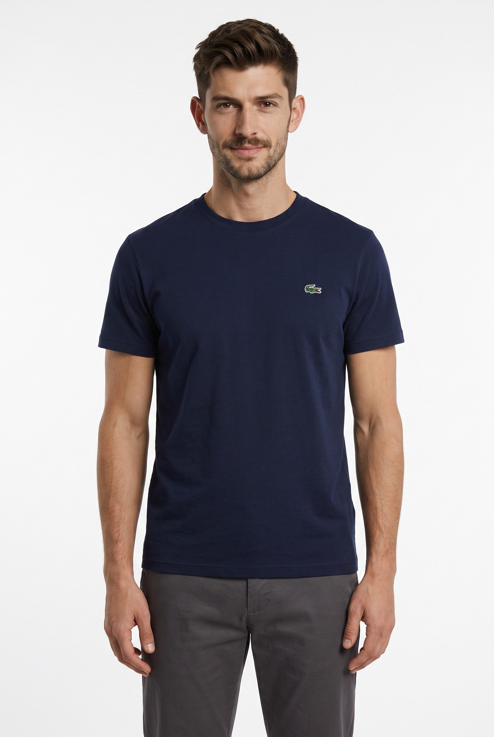 Lacoste T-Shirt Rundhalsausschnitt, Regular Fit, elastisch und atmungsaktiv