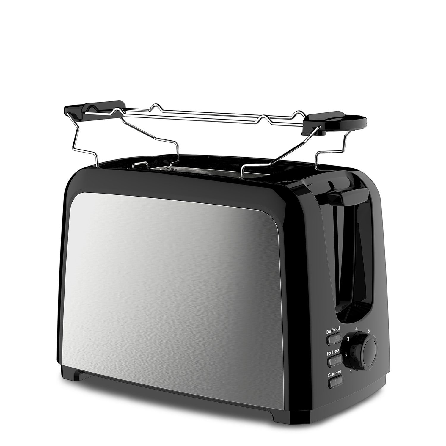 SLABO Toaster Toaster Edelstahl "Automatik" mit Brötchenaufsatz, Röstaufsatz