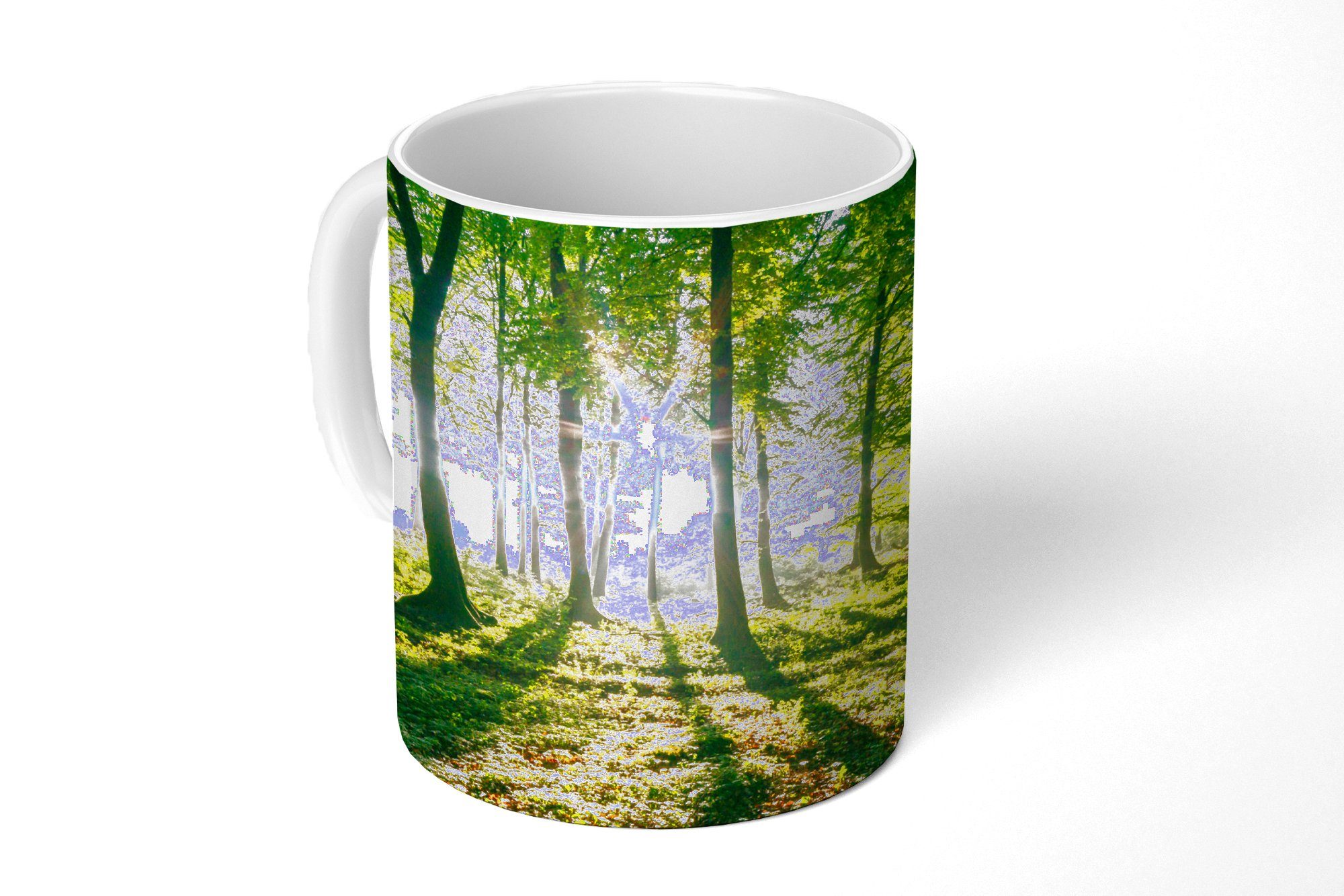 MuchoWow Tasse Die Sonne bricht durch Becher, Söderåsen Wälder Teetasse, Geschenk Keramik, Kaffeetassen, in, des Teetasse, die Nationalparks