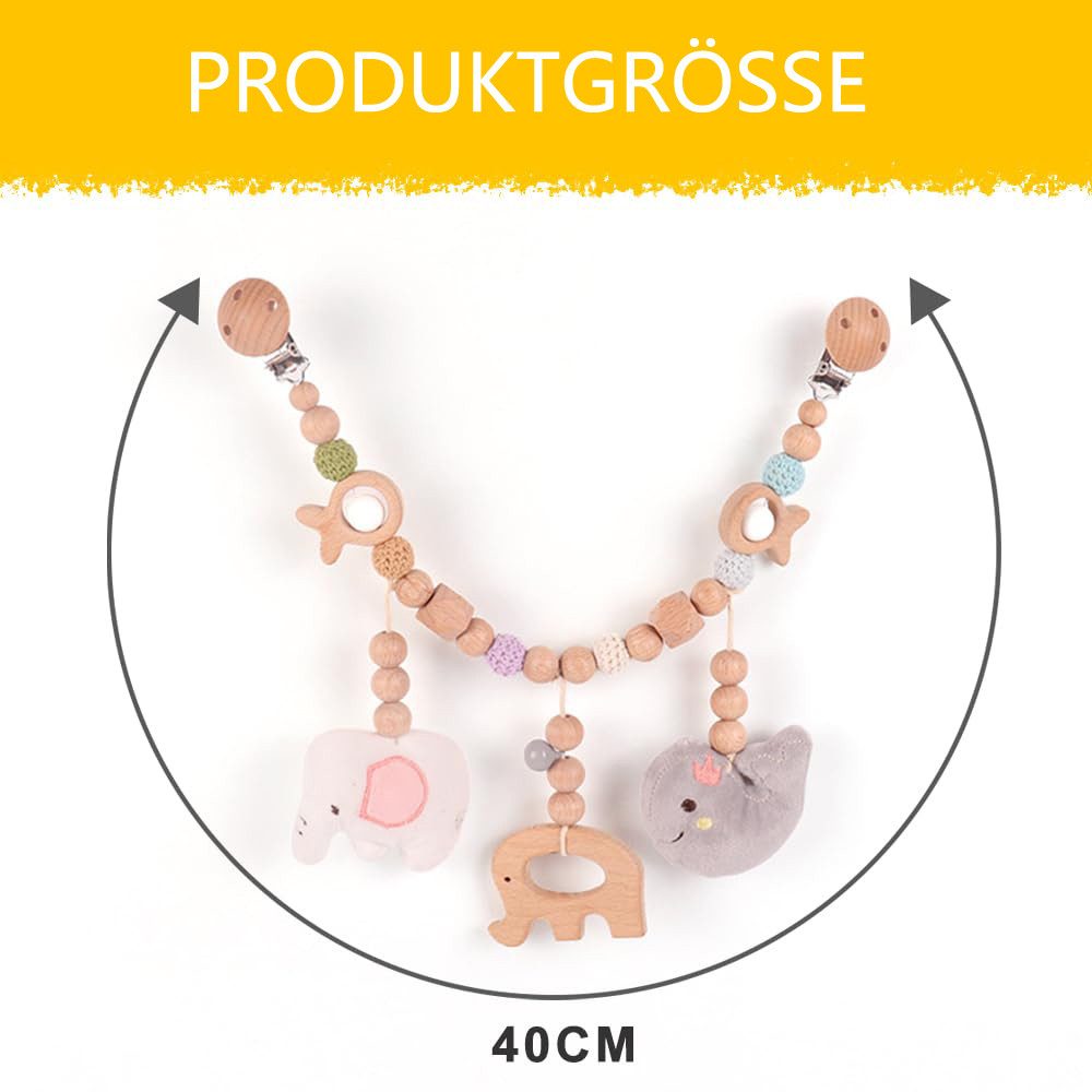 CLTYQ Kinderwagenkette Holz Baby, Kinderwagenkette, Kinderwagen Spielzeug M günstig online kaufen