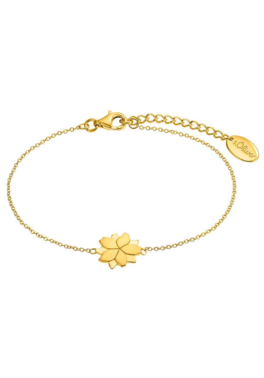 s.Oliver Armband Lotusblüte, 2034189, 2034193 gelbgoldfarben
