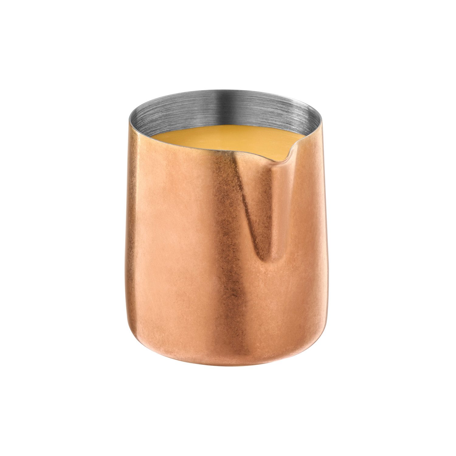 APS Milchkännchen Gießer "FLOW", 150 ml, Ø 6 cm, Höhe 6,5 cm, 0,15 l, (1-St), gebürsteter Edelstahl 18/8, PVD-beschichtet, Vintage-Look