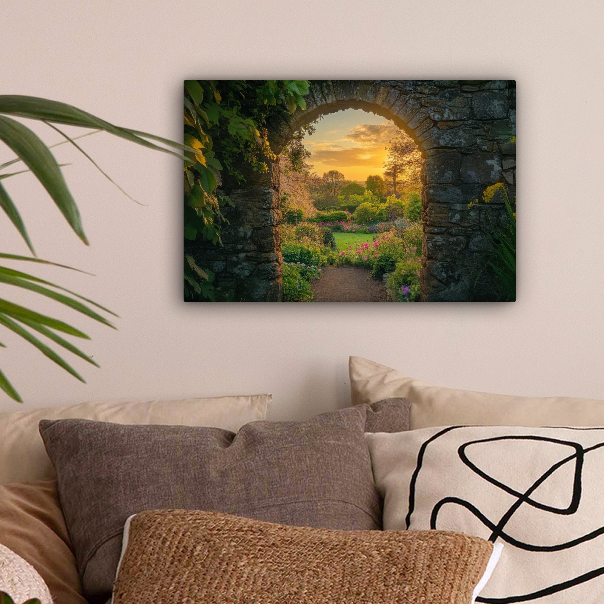 OneMillionCanvasses® Leinwandbild Tor - Pflanzen - günstig online kaufen