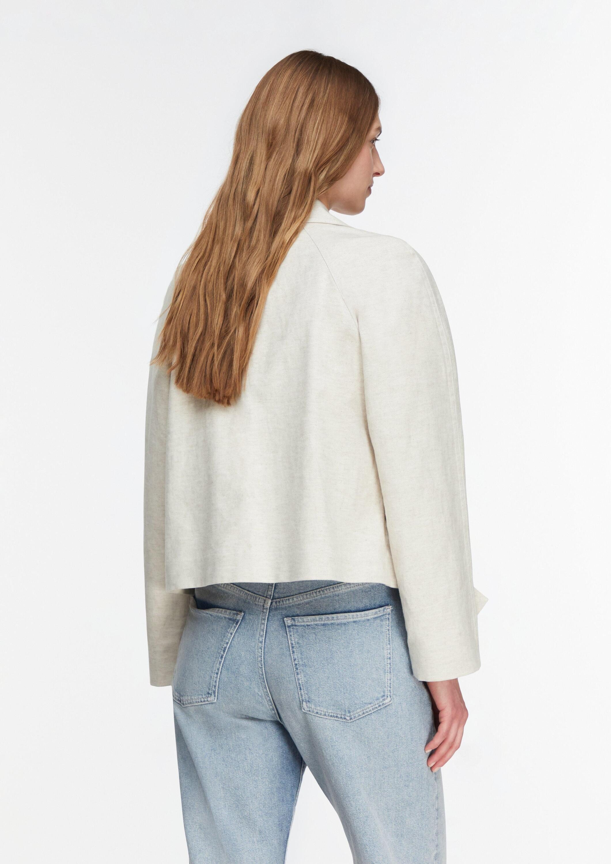 comma Funktionsjacke Indoor-Jacke Kurztrench aus Leinenmix