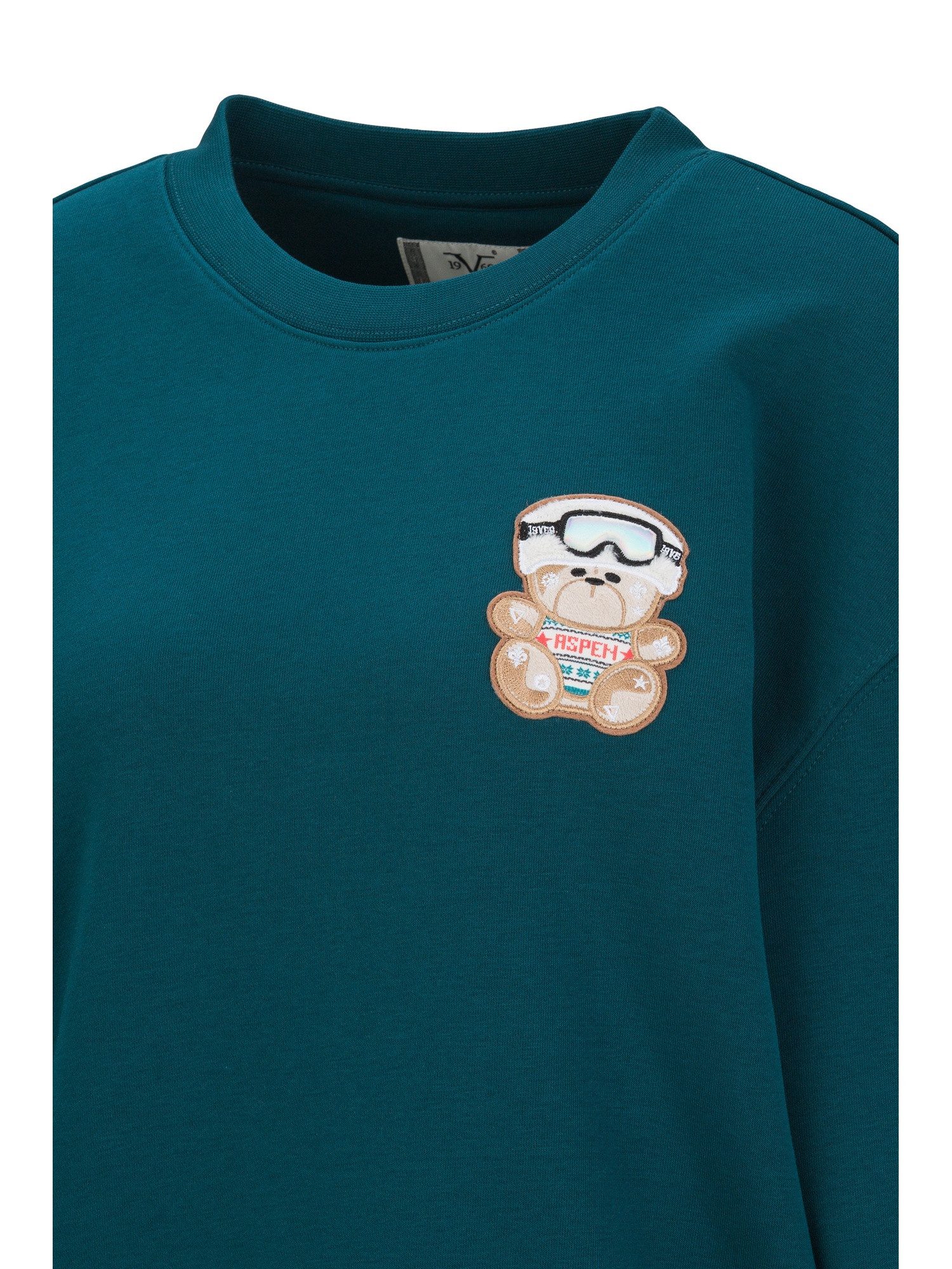 19V69 ITALIA Sweatshirt Sinja Wintersports 2 Damen Baumwollmix, Oversize mit Rundhals