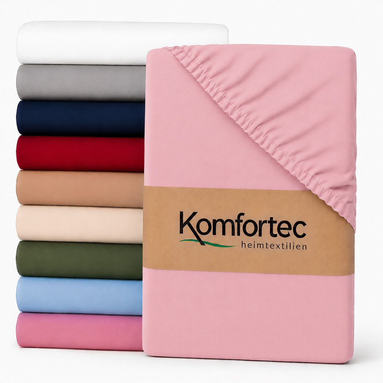 Komfortec Spannbettlaken Boxspringbett bis 15cm - 30cm Matratzenhöhe, Mikrofaser, Gummizug: Rundum, (1 Stück), 140x200 cm, Schwarz