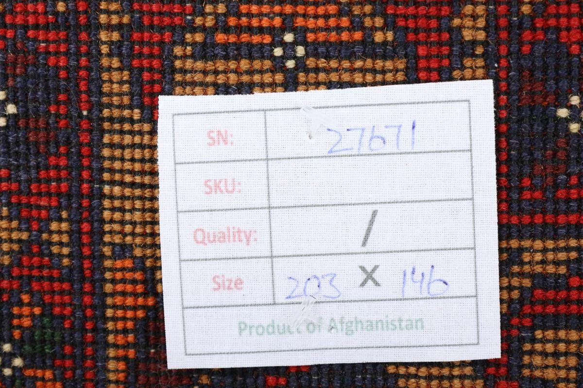 mm Höhe: rechteckig, Handgeknüpfter 146x203 Trading, Mauri Nain Orientteppich Afghan Orientteppich, 6