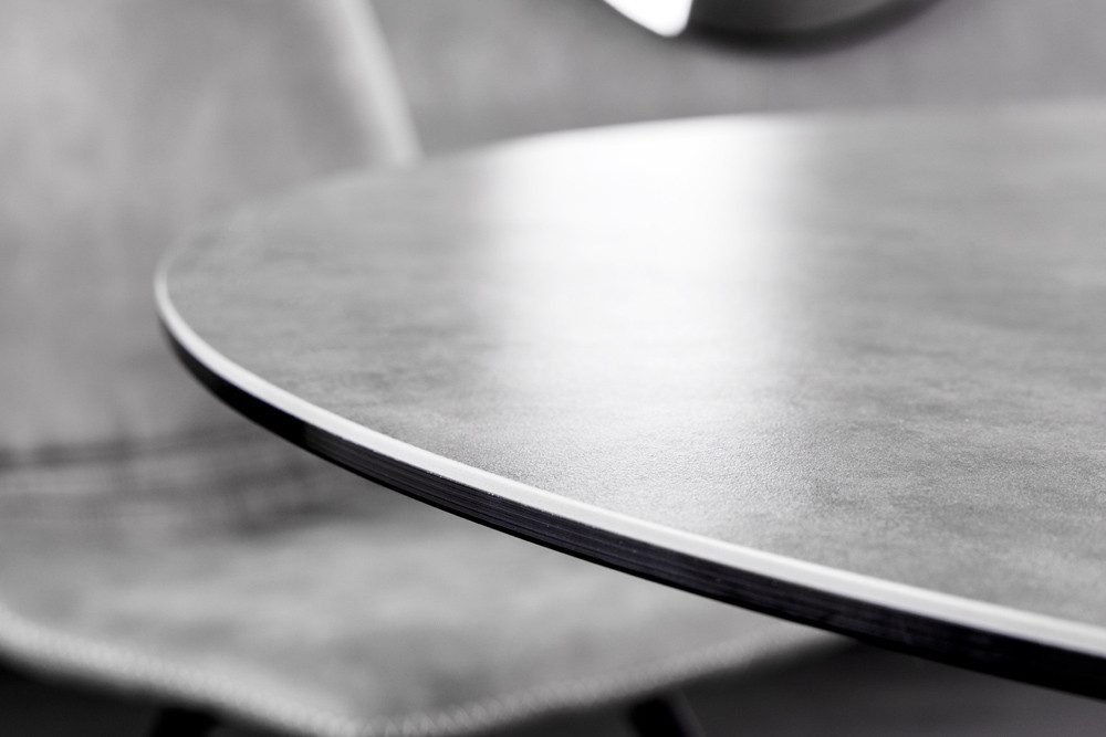 riess-ambiente Esstisch ALPINE 120cm anthrazit/schwarz - rund, Keramik, Beton-Optik, Metall (Einzelartikel, 1-St), mir Sterngestell & Platz für 4 Personen – ide – Bild 5 von 5