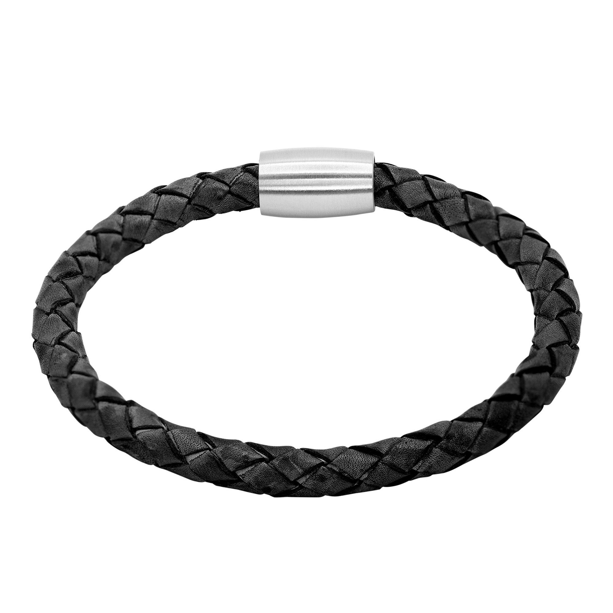Heideman Armband Lederarmband Jaron (Armband, inkl. Geschenkverpackung), Echtlederarmband, Männerarmband, Männerlederarmband schwarz