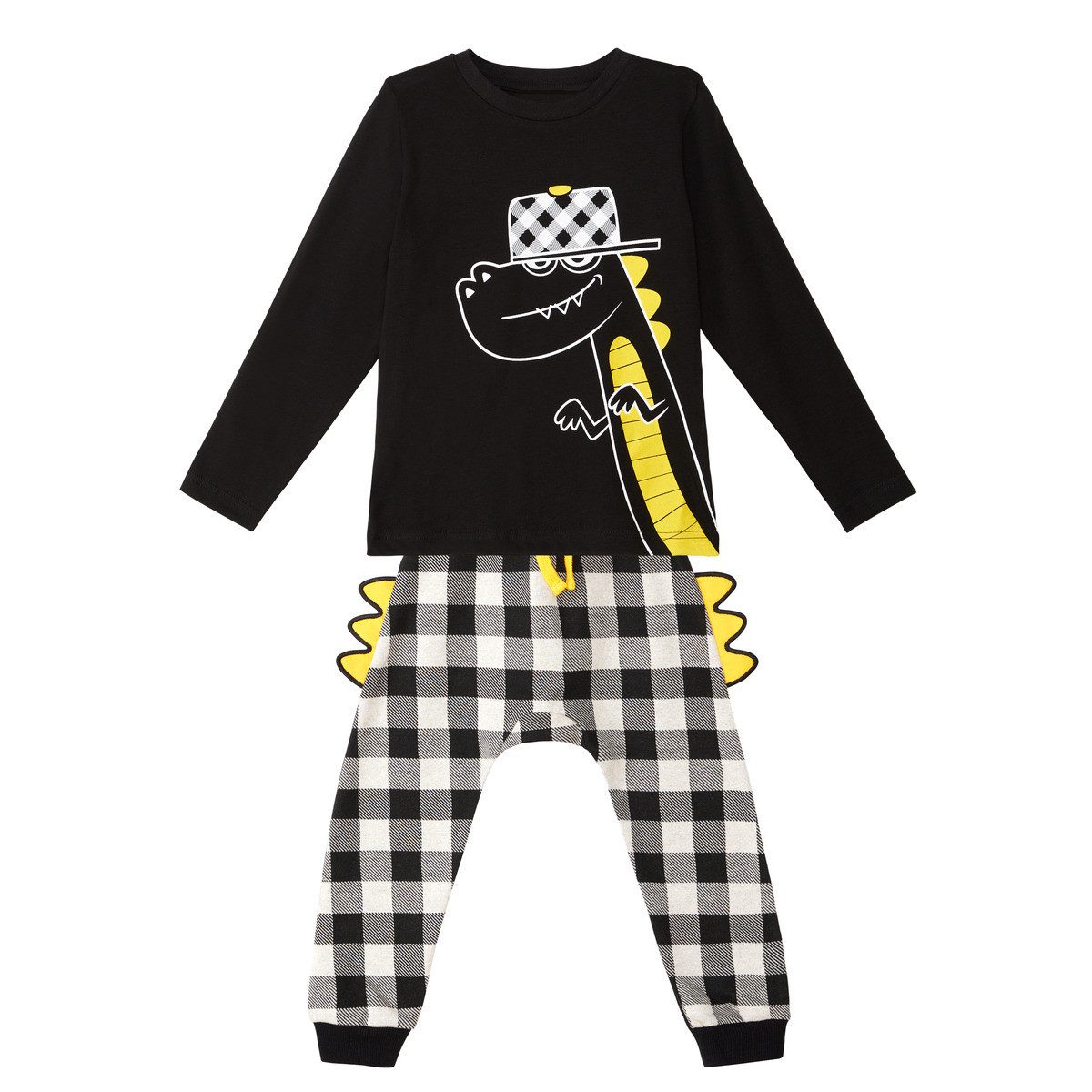 Denokids T-Shirt 3D Dino Jungen (1-tlg) Outfit-Set, Bekleidungsset, Kombi-Set, 2er-Set, Mini Set