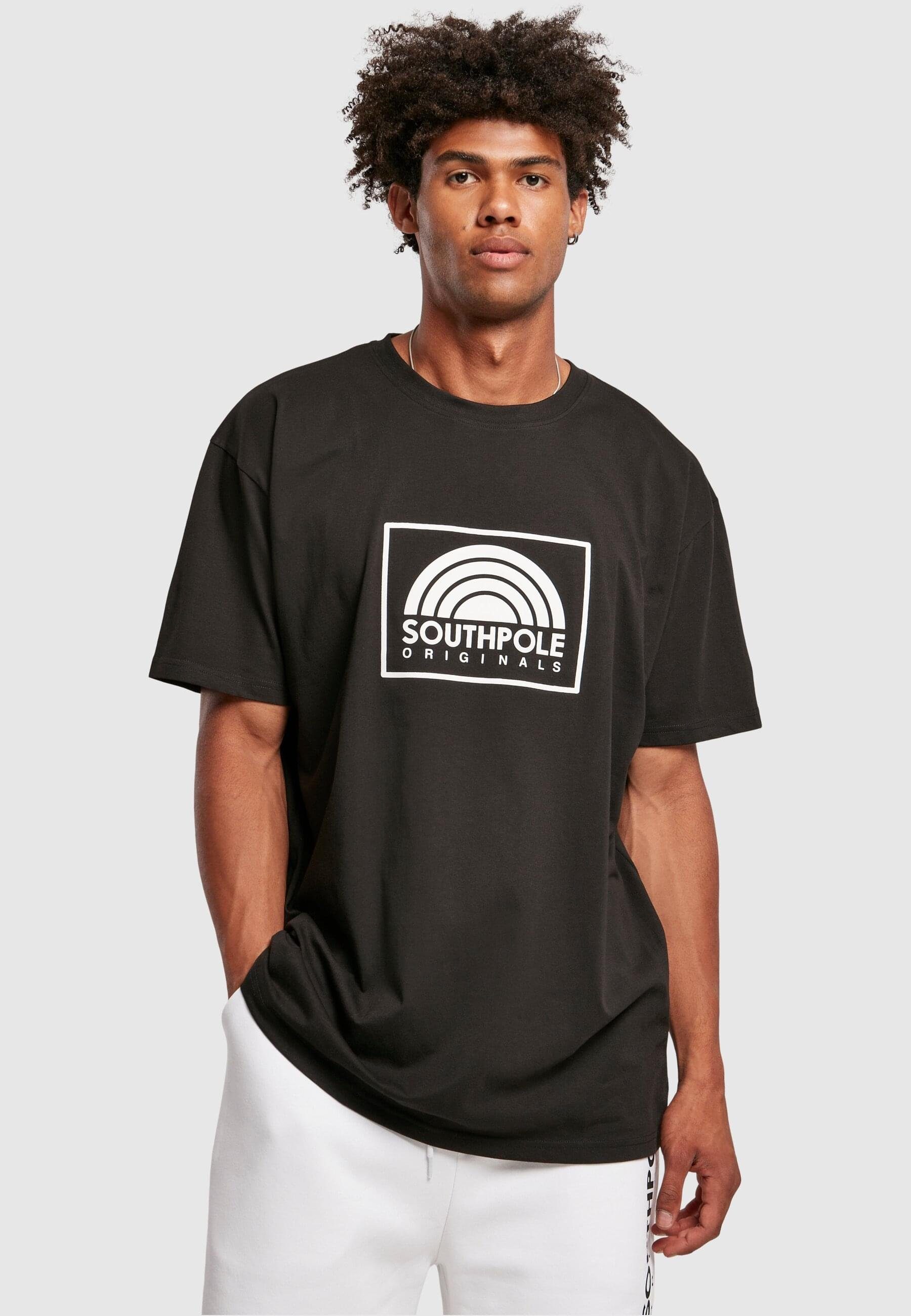 Southpole T-Shirt Logo (1-tlg) Herren Tee black Square Southpole