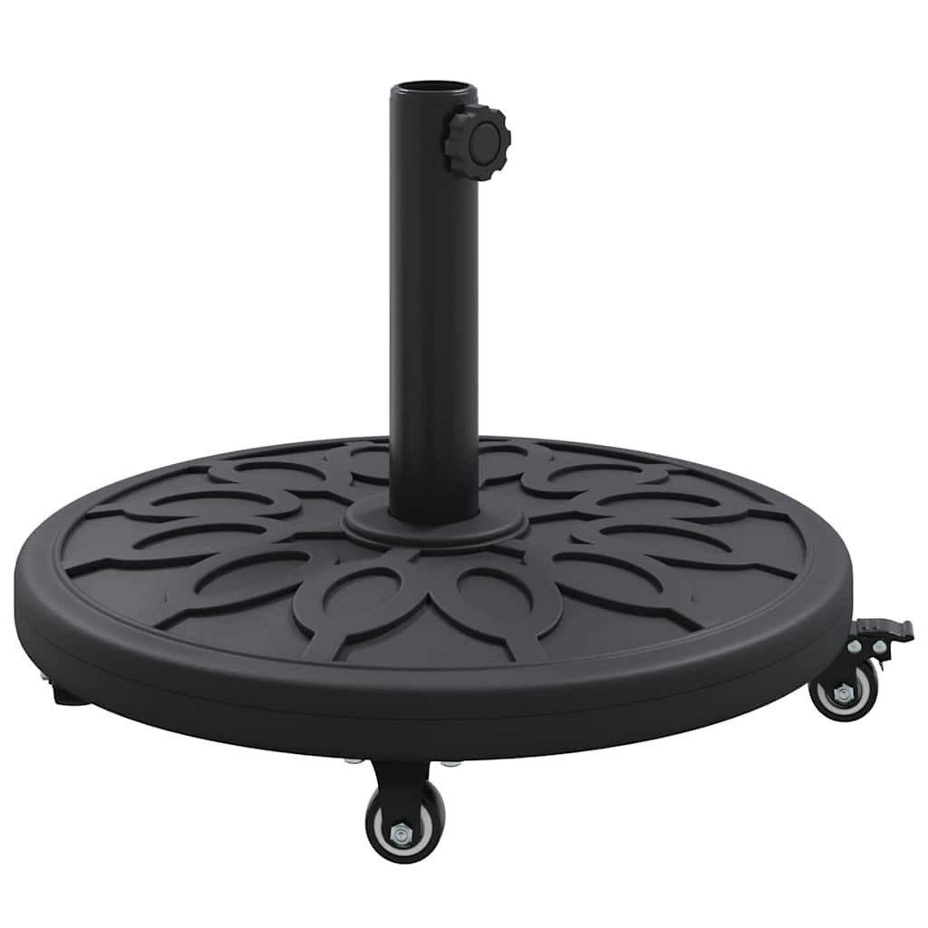 vidaXL Schirmhalter Sonnenschirmständer 15.25 kg Schwarz Eisen Kreisförmig, 1 tlg.