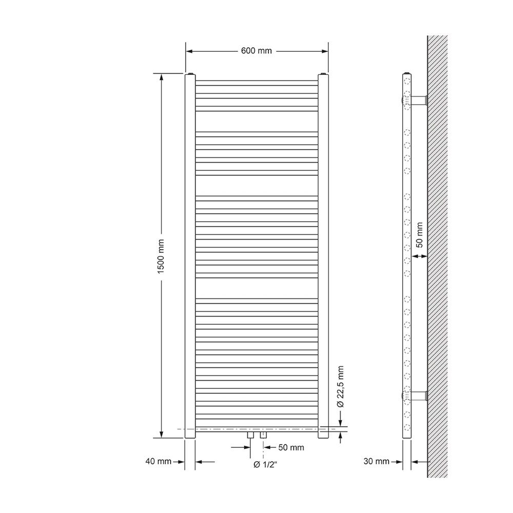 LuxeBath Badheizkörper Design Heizkörper Handtuchtrockner Badezimmer günstig online kaufen