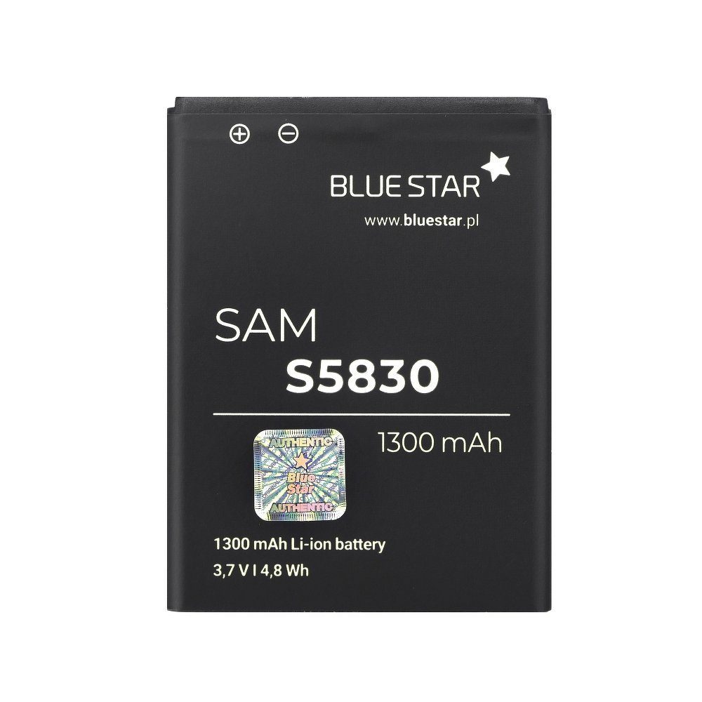 BlueStar Akku Ersatz kompatibel mit Samsung Galaxy Gio (S5670) 1300 mAh Austausch Batterie Accu EB494358VU Smartphone-Akku | Handy-Akkus