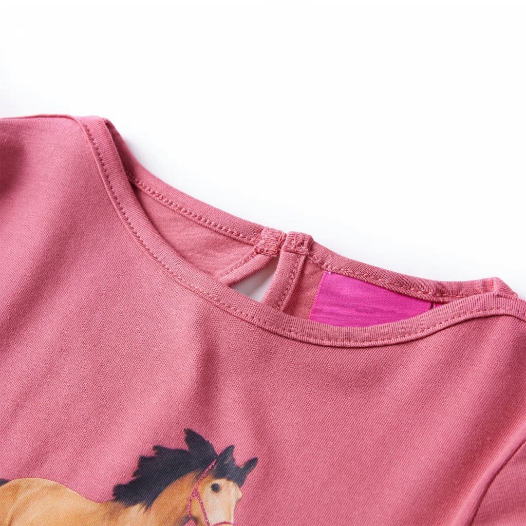 vidaXL Langarmshirt Kinder-Langarmshirt Altrosa 116