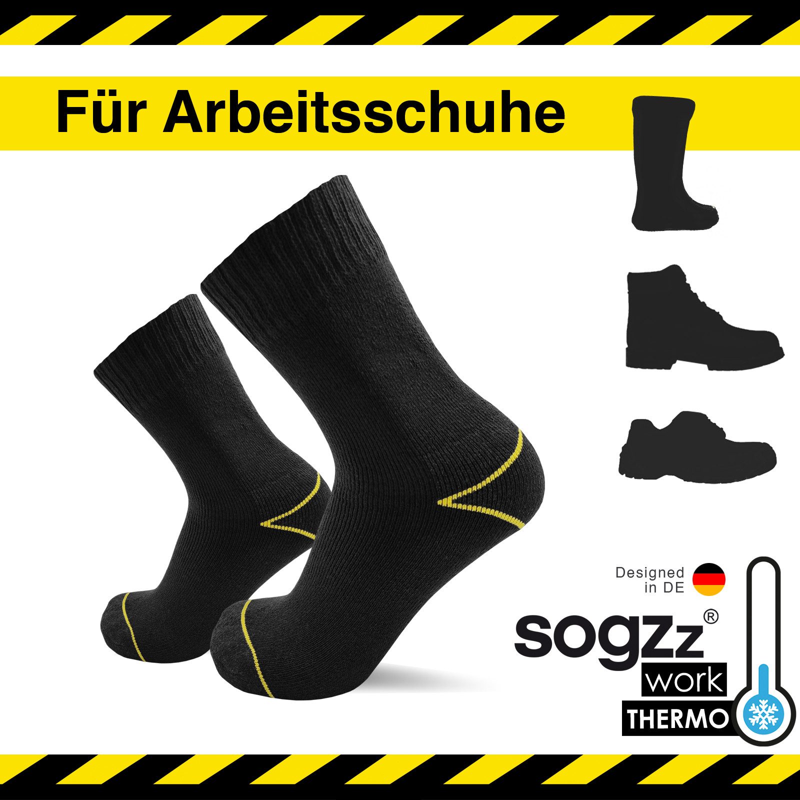 sogzz Arbeitssocken WORK THERMO Winter Herren, 10-20 Paar, Wintersocken Arbeit Socken (WORK THERMO, 10-Paar)